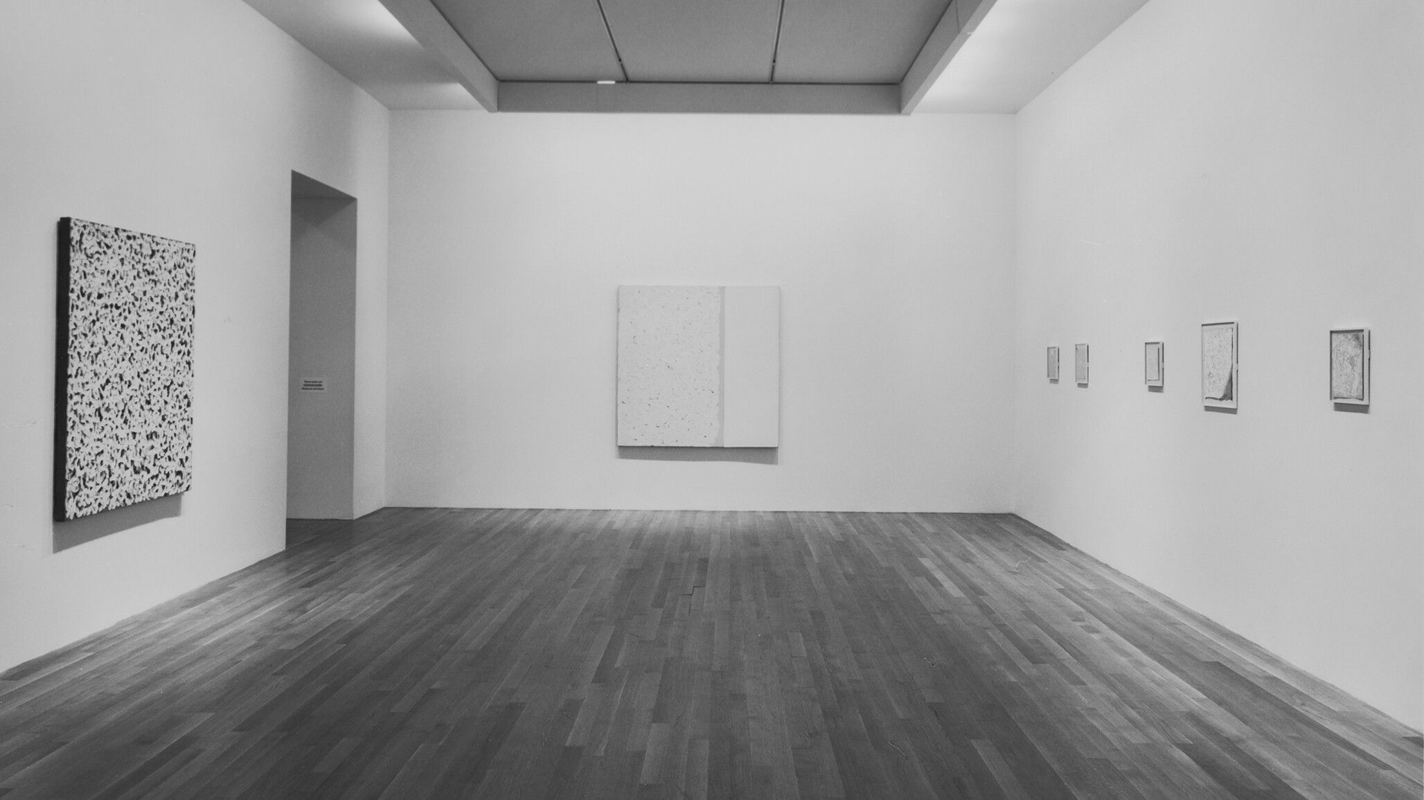 An Installation view of an exhibition titled, Robert Ryman, at The Museum of Modern Art, New York, in 1993.