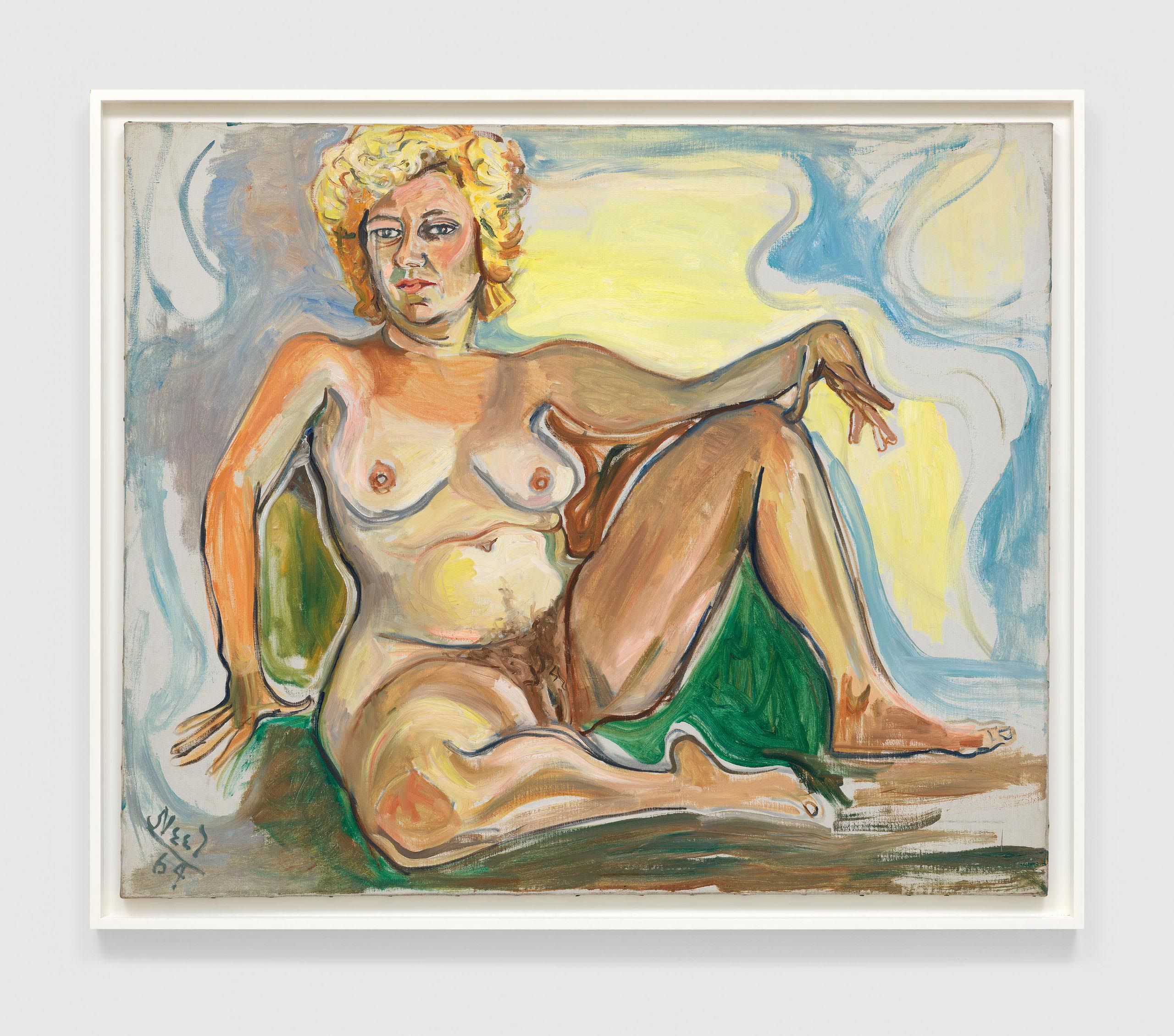 A painting by Alice Neel, titled Ruth Nude, dated 1964.