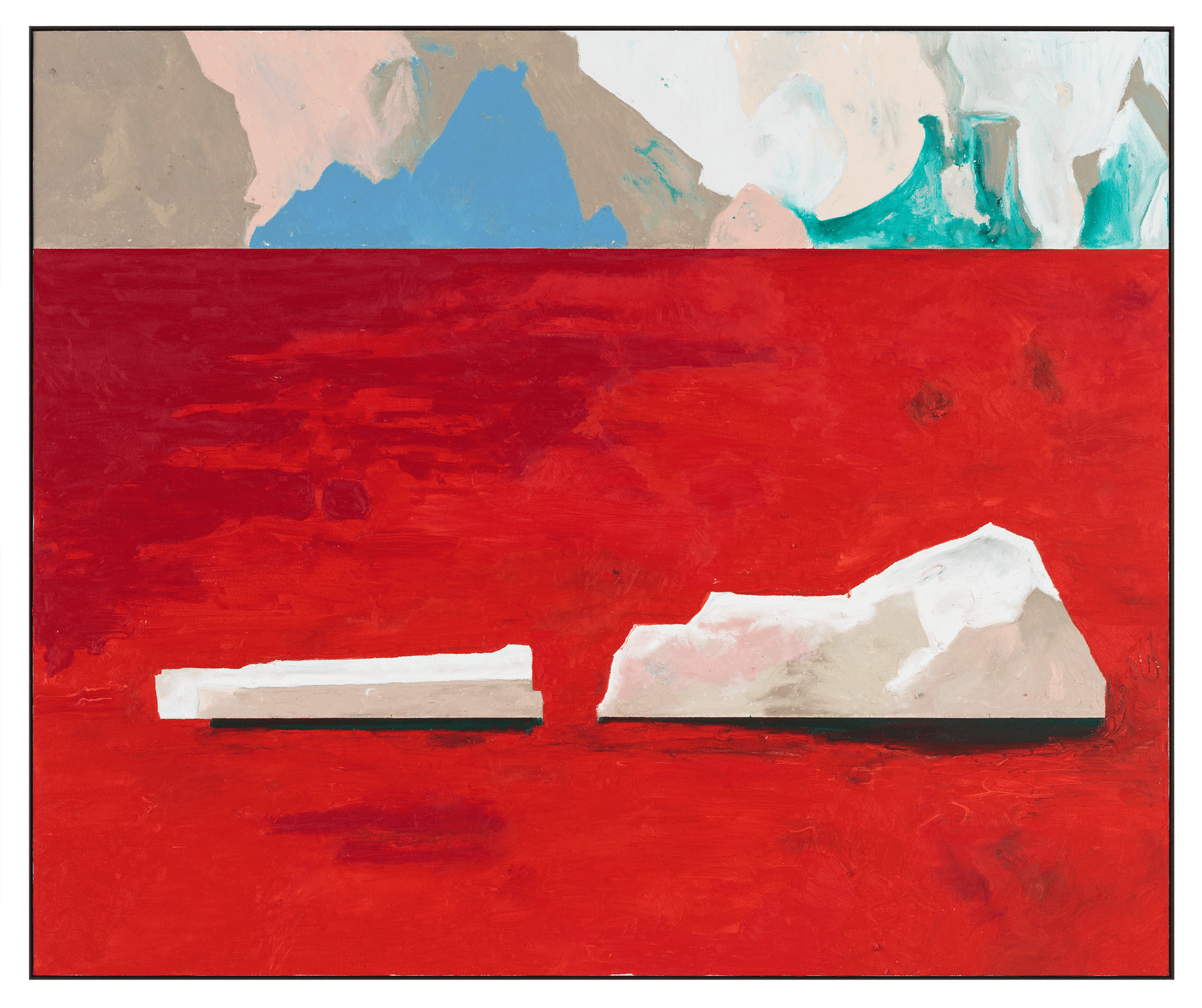 An untitled painting by Harold Ancart, dated 2018.