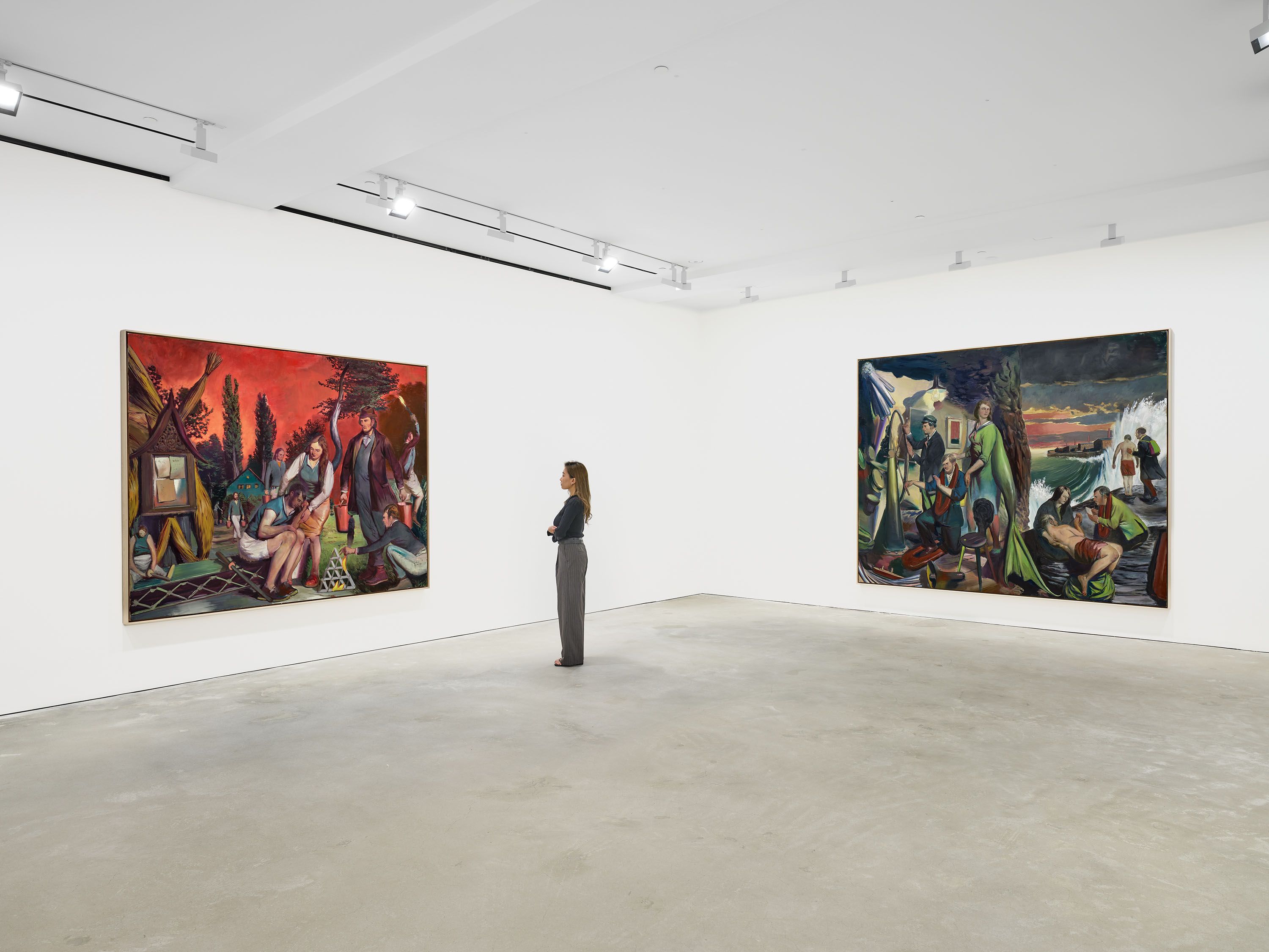 An Installation view, Neo Rauch: Field Signs, David Zwirner, Hong Kong, dated 2023–2024
