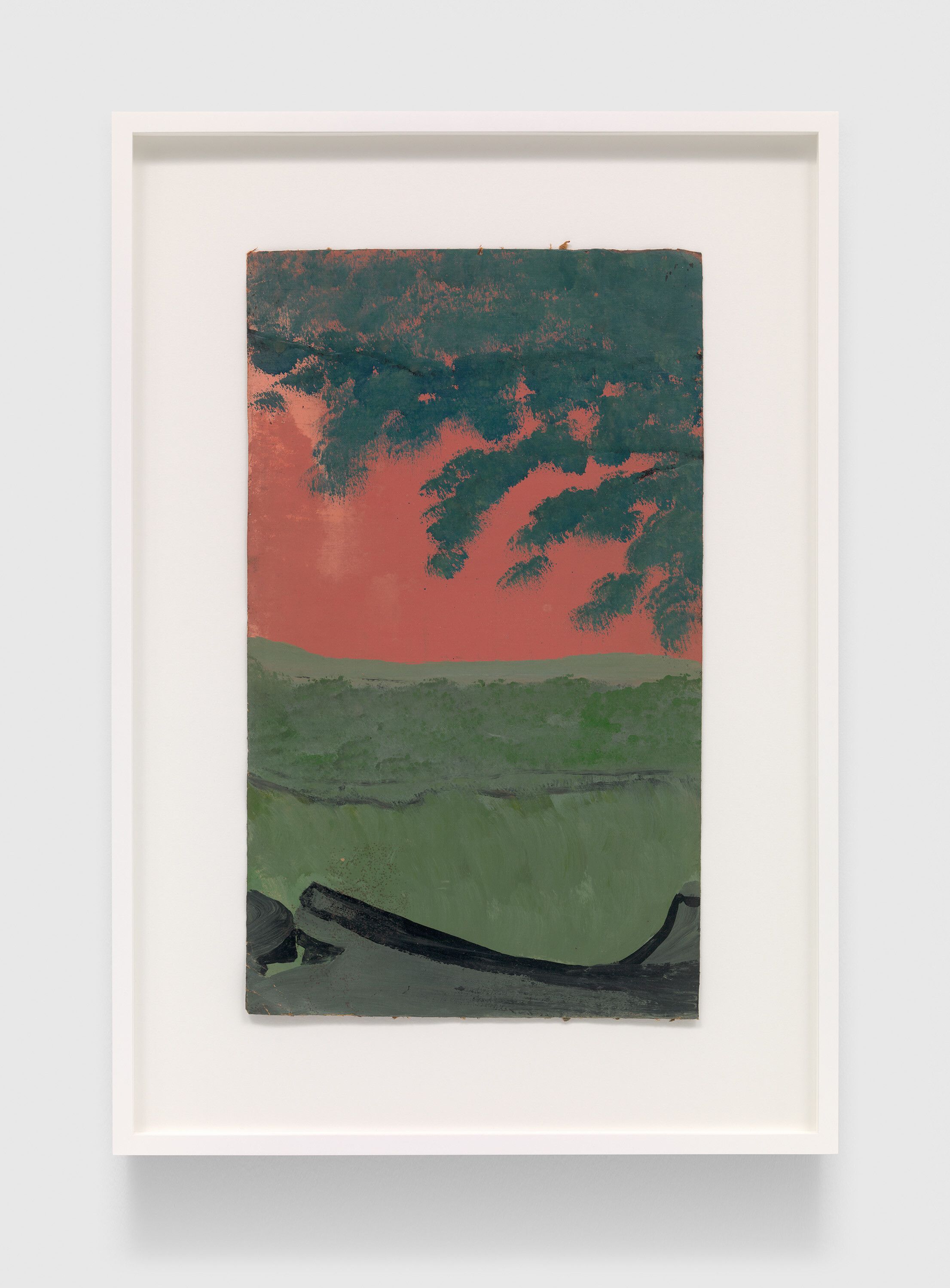 A work on paper by Frank Walter, called Untitled (Tree Branches Against a Pink Sky), n.d.