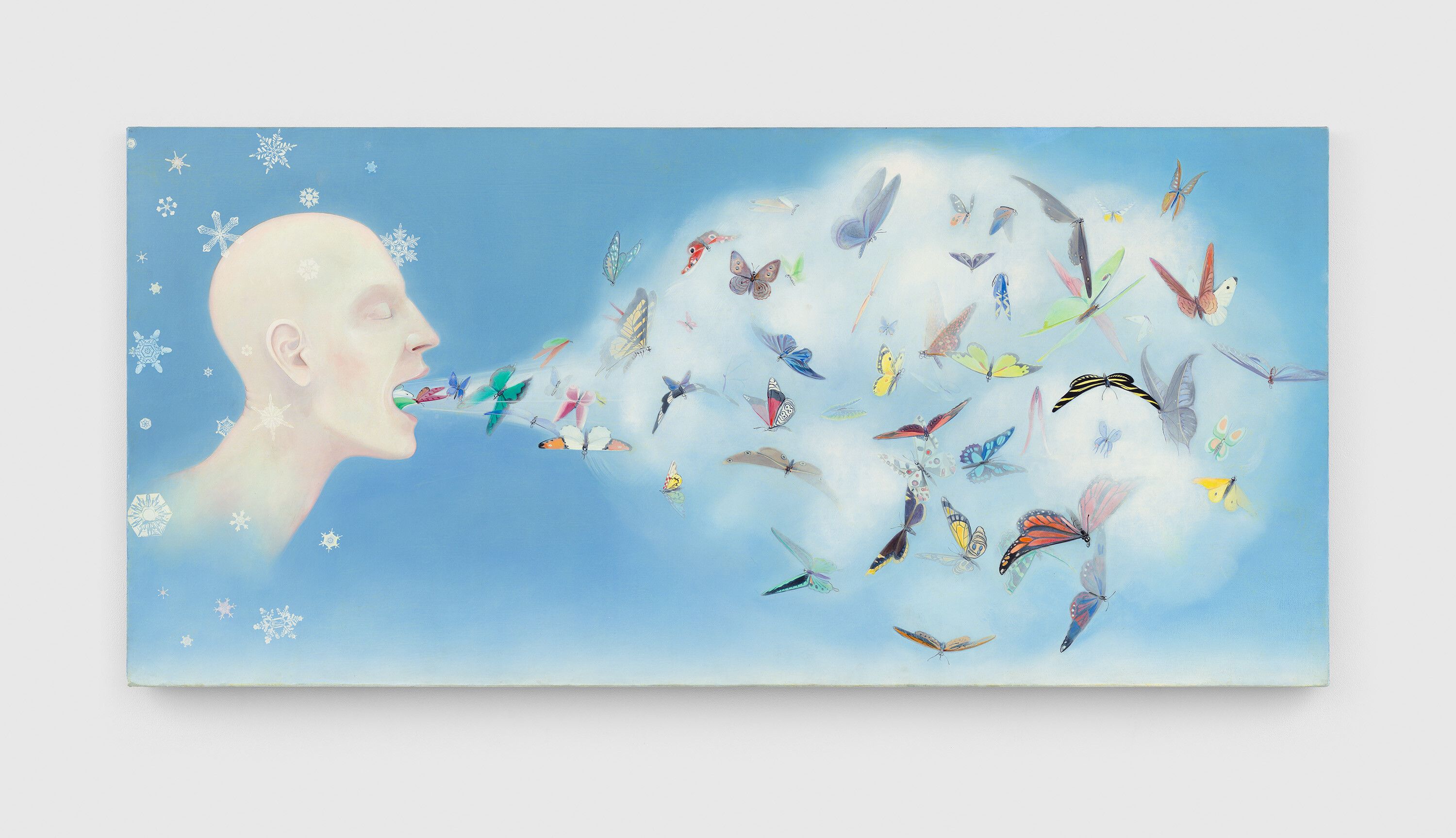 A painting by Frank Moore, titled Spring, dated 1996.