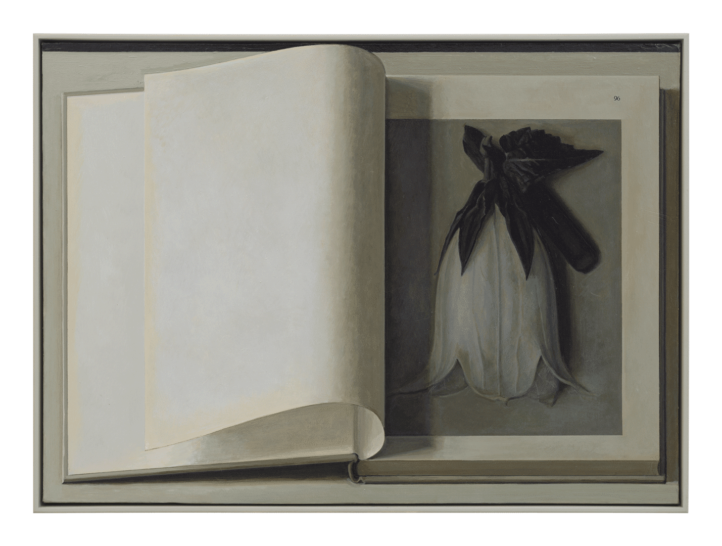 A painting by Liu Ye, titled Book Painting No.20 (Blossfeldt, Urformen der Kunst, Verlag Ernst Wasmuth GMBH, Berlin, 1936), dated 2017.
