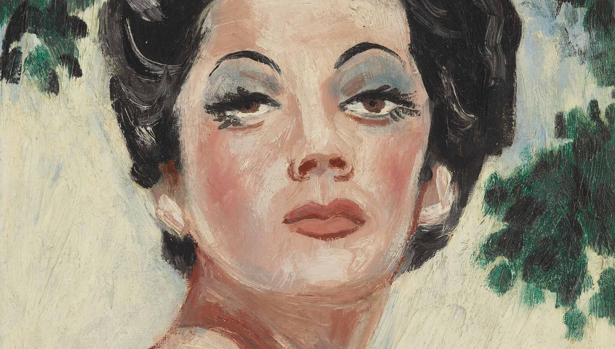 A detail of a painting by Francis Picabia titled Portrait de Dorothy B., circa 1940