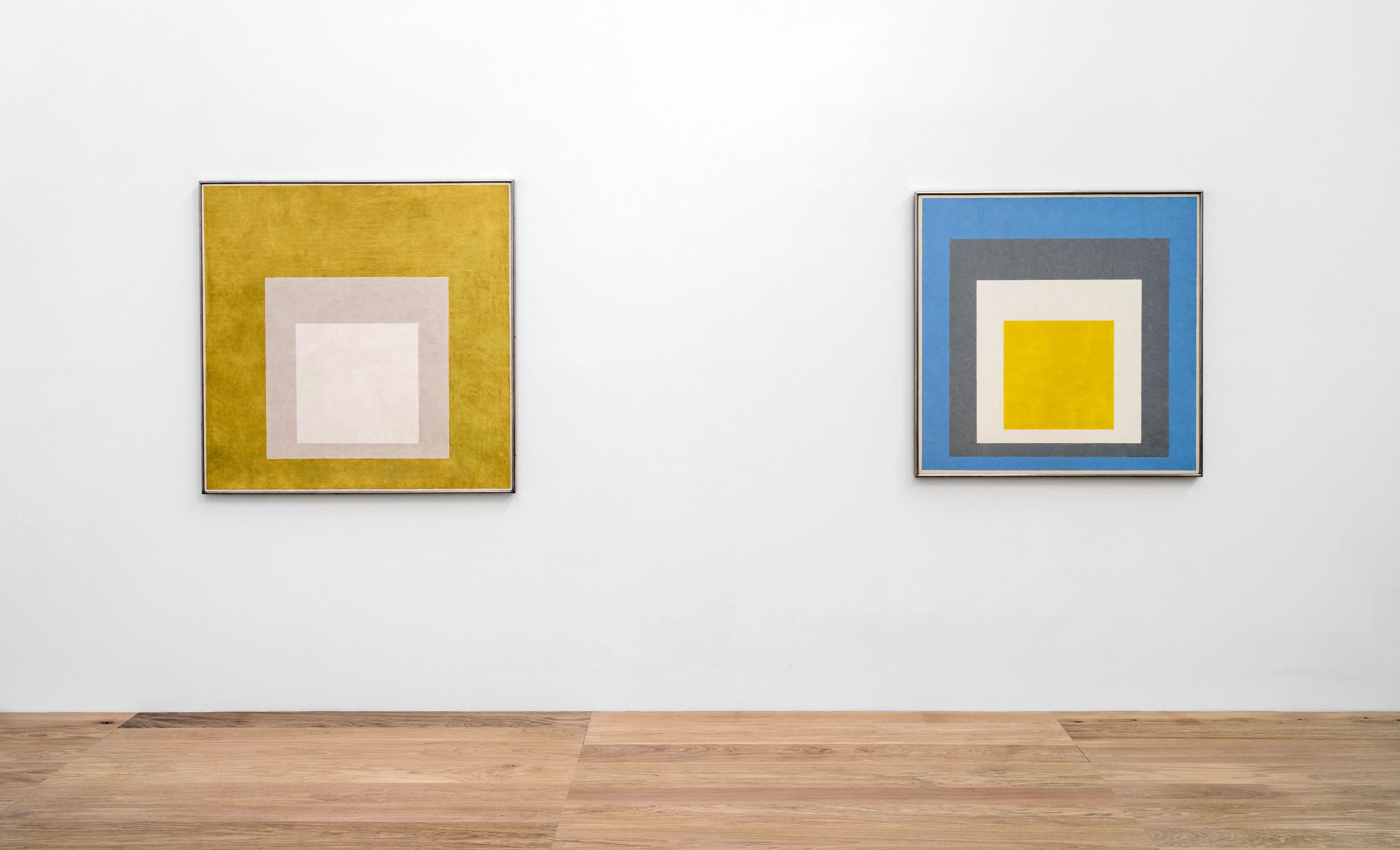 Installation view of the exhibition, Josef Albers: Homage to the Square, at Josef Albers Museum Quadrat Bottrop in Germany, dated 2022 to 2023.