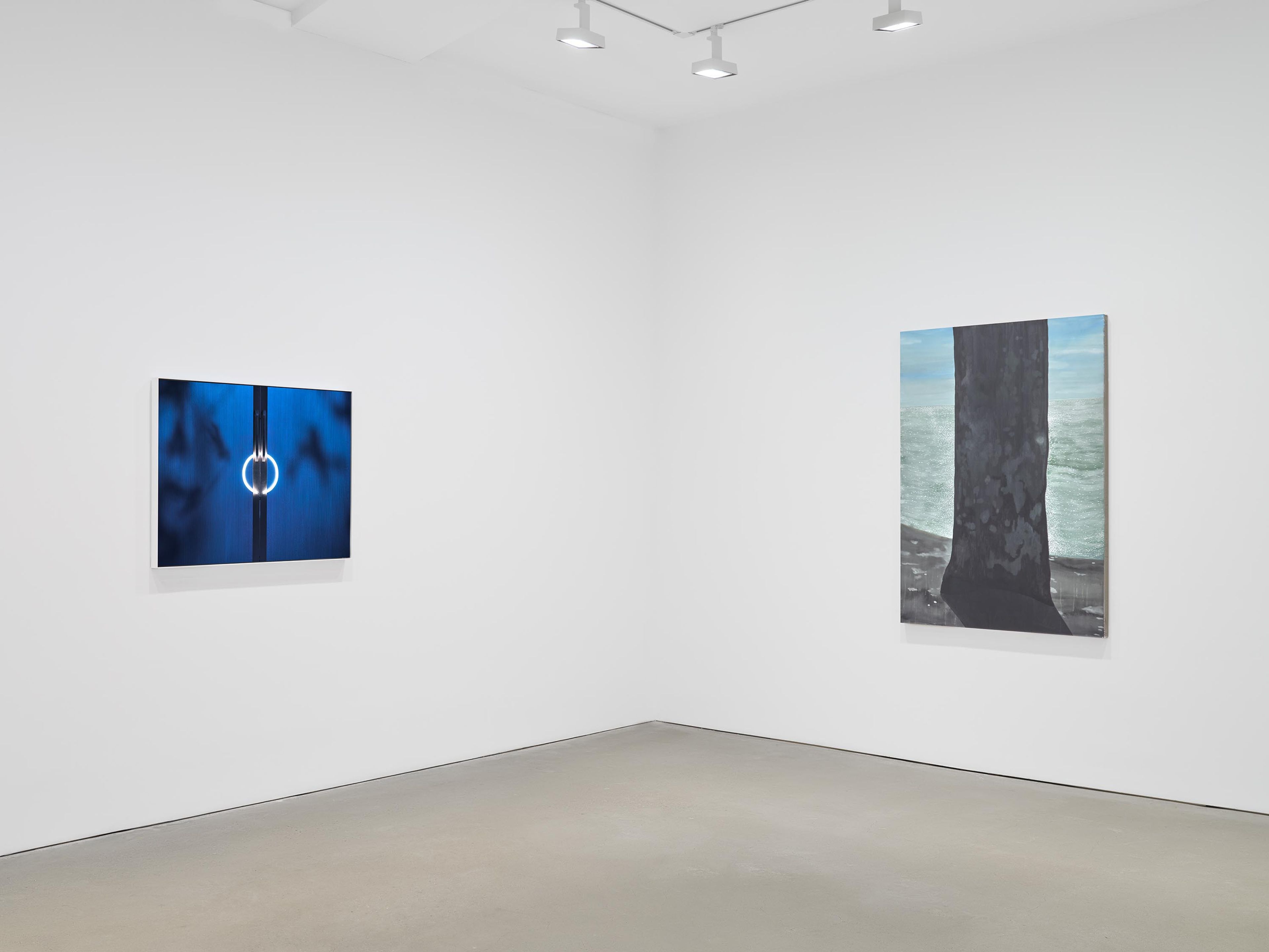 An installation of the exhibition, Border(line), at David Zwirner in Hong Kong, dated 2025.