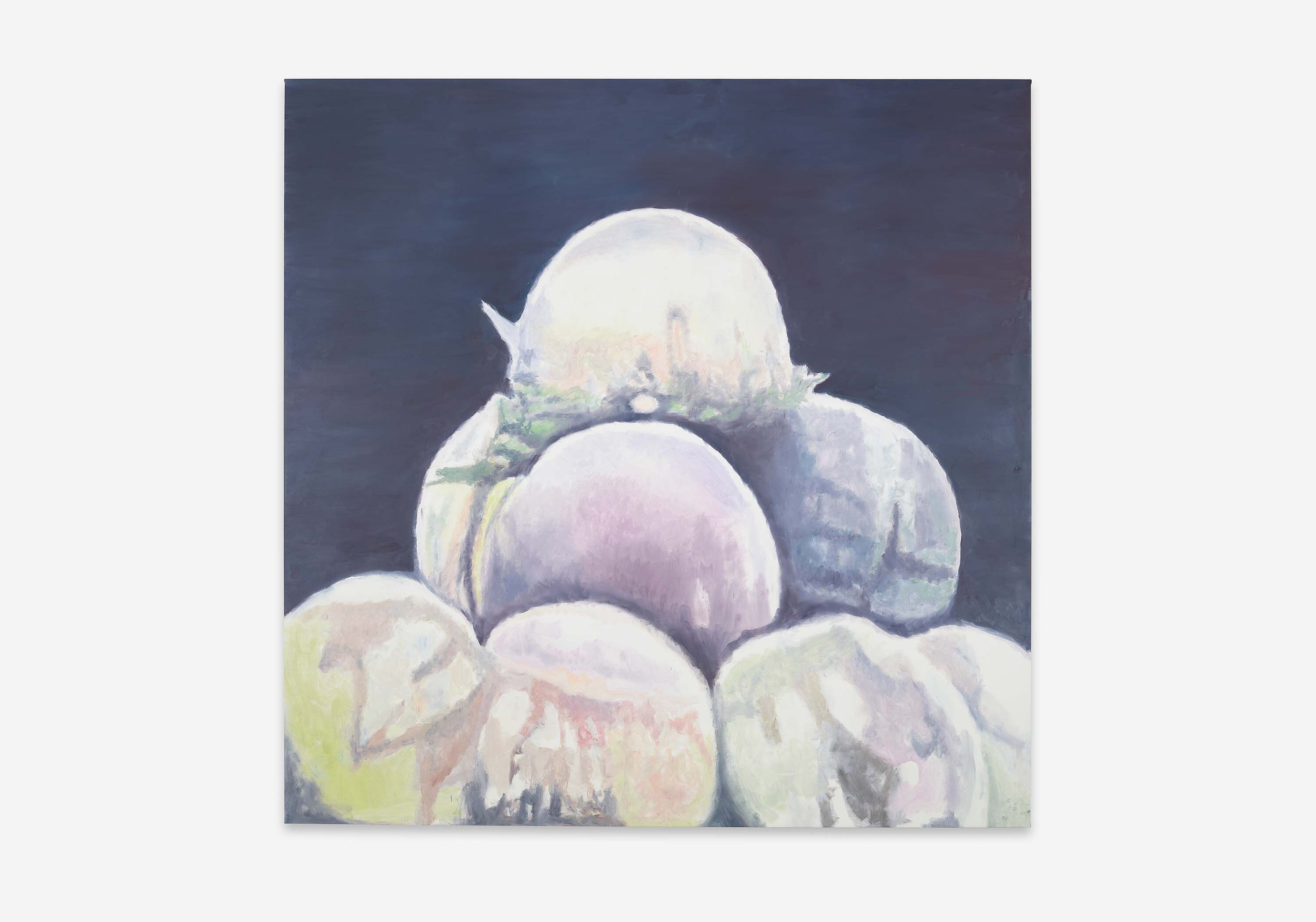 A painting by Luc Tuymans, titled Food, dated 2021.