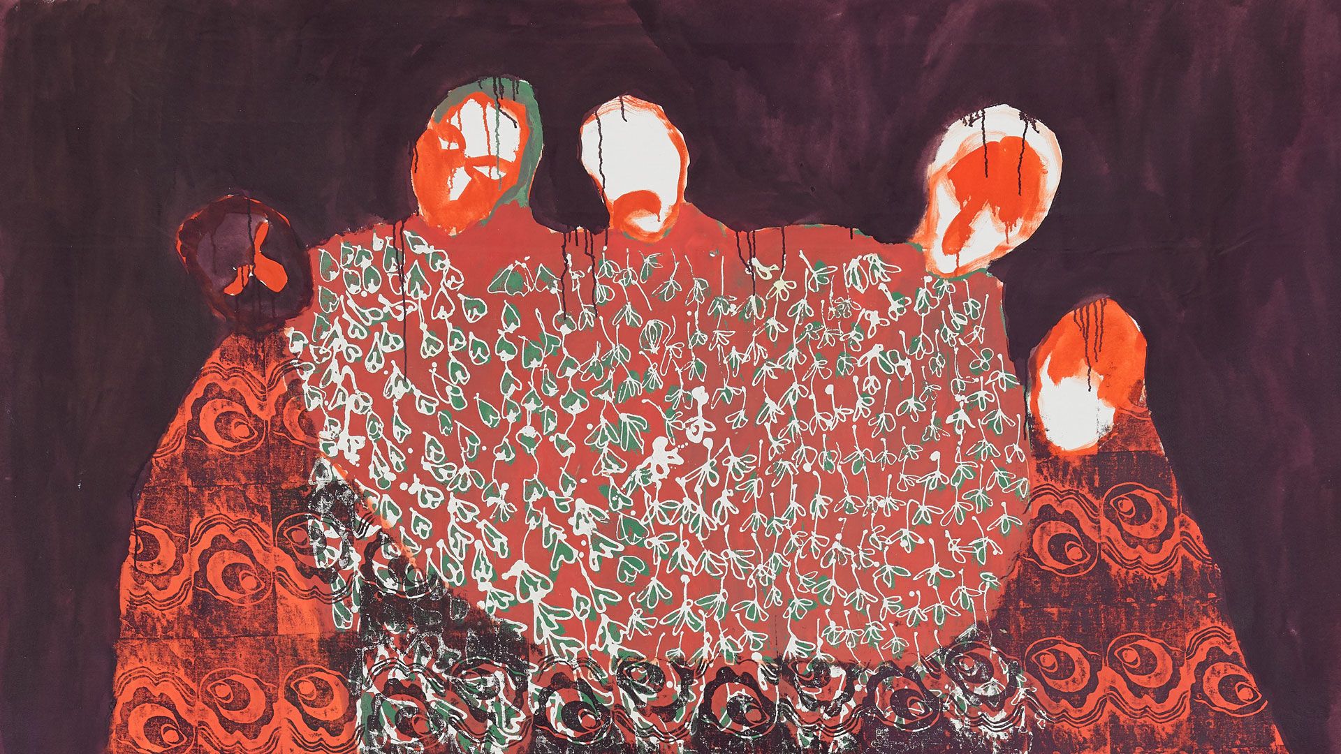 A detail from a painting by Portia Zvavahera, dated 2020.