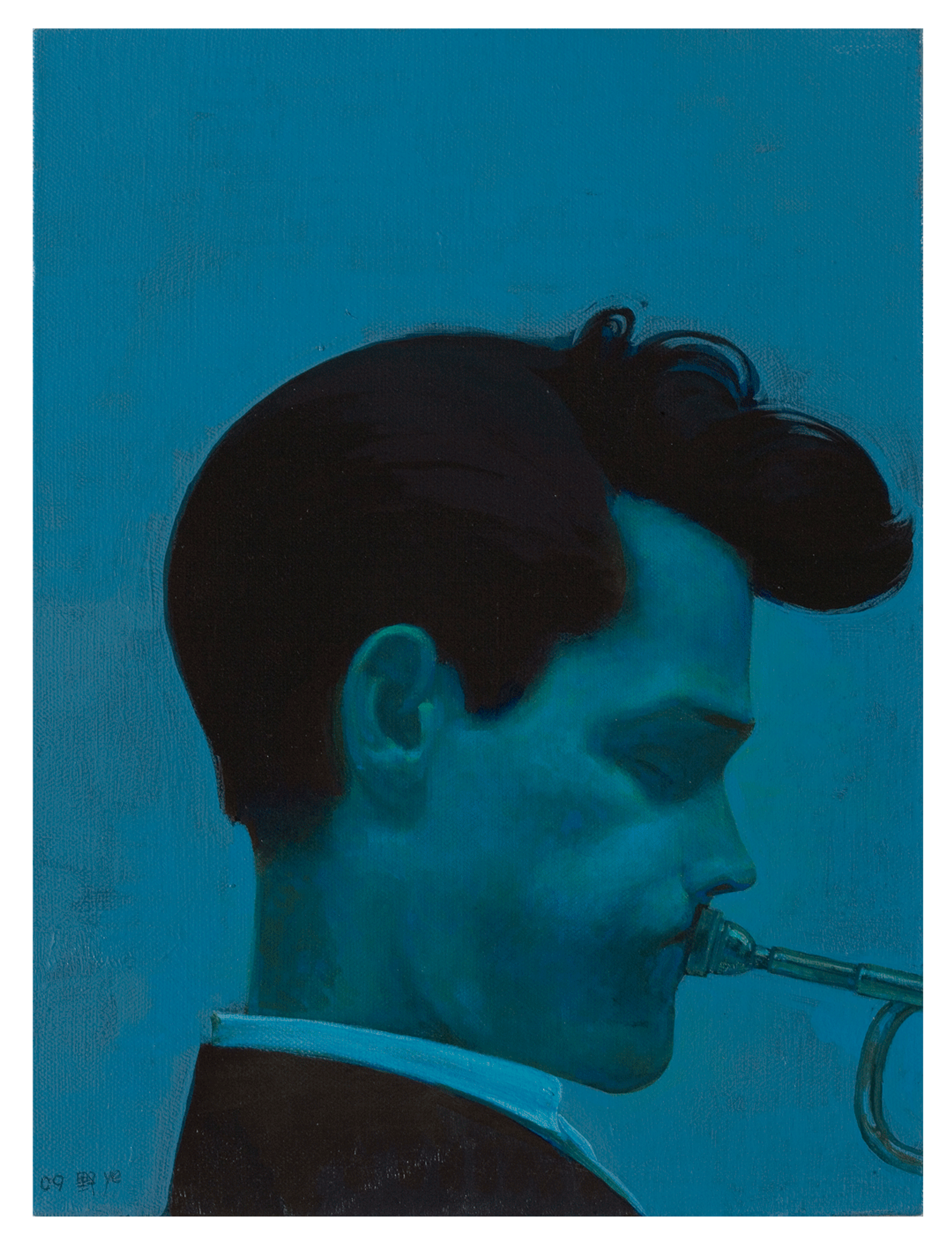 A painting by Liu Ye, titled Chet Baker, dated 2009. 