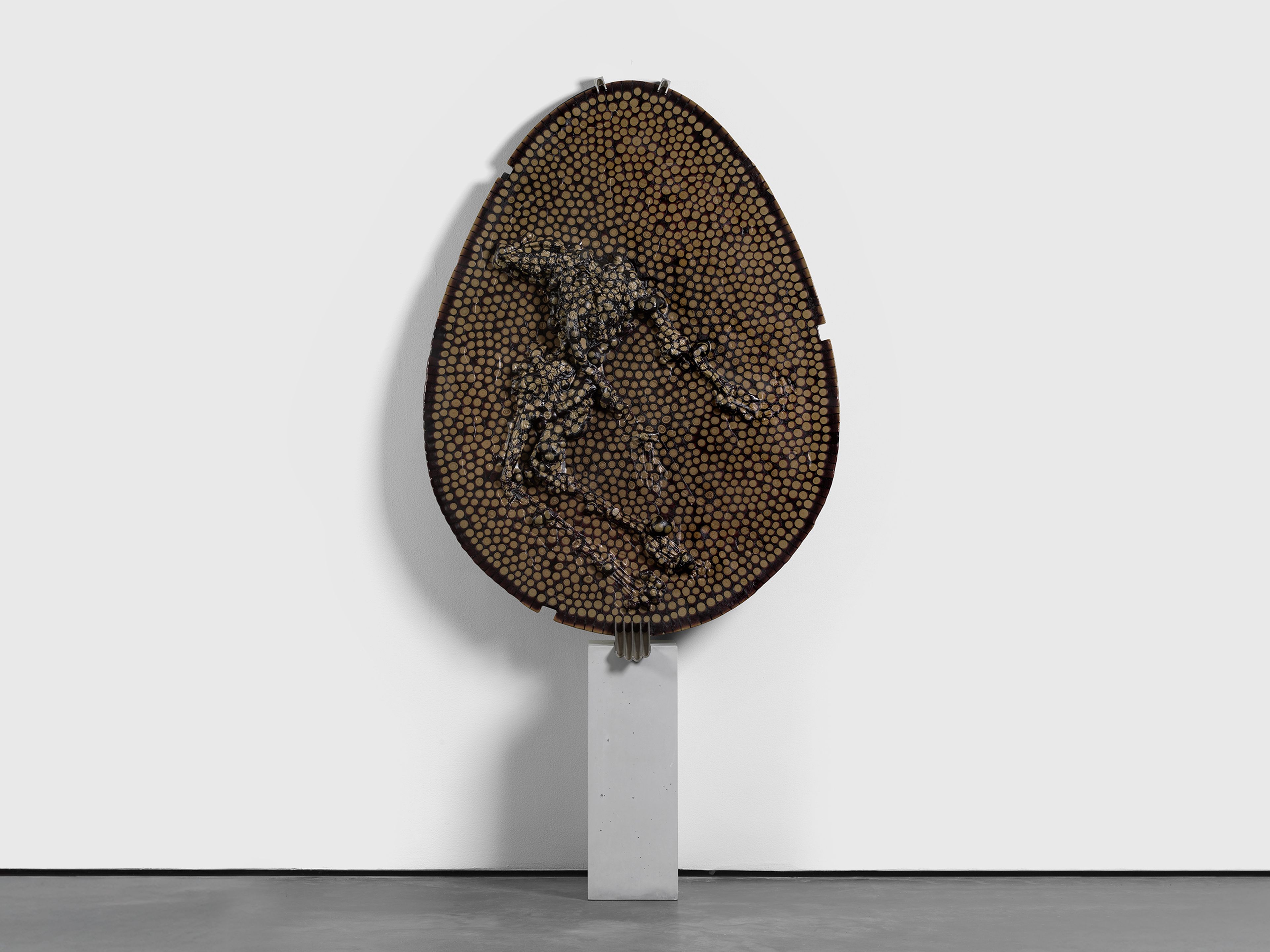 A sculpture by Andra Ursuta, titled Private Dancer (Blood Pudding), dated 2025.