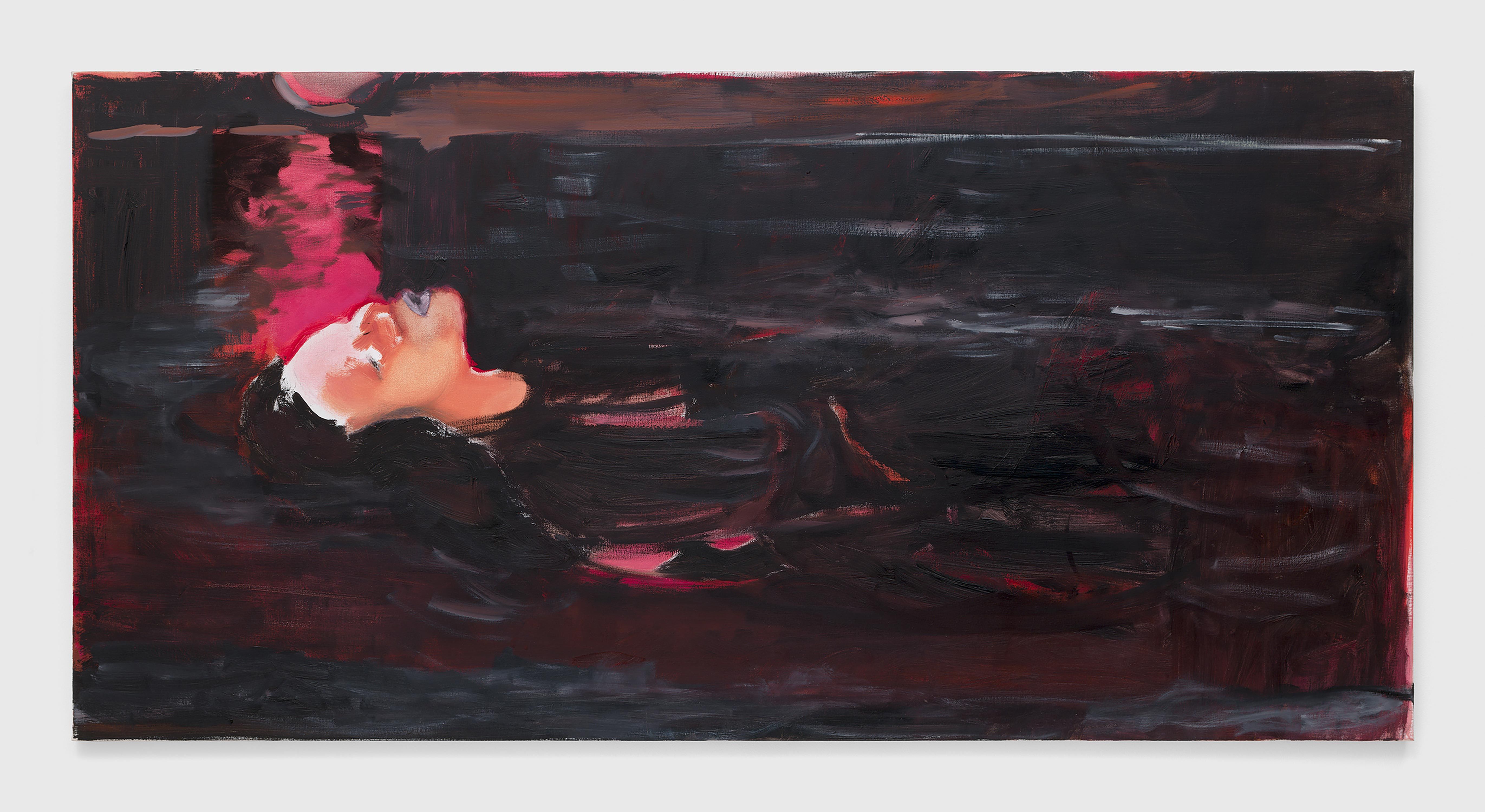 A painting by Marlene Dumas, titled Red Moon, dated 2007.