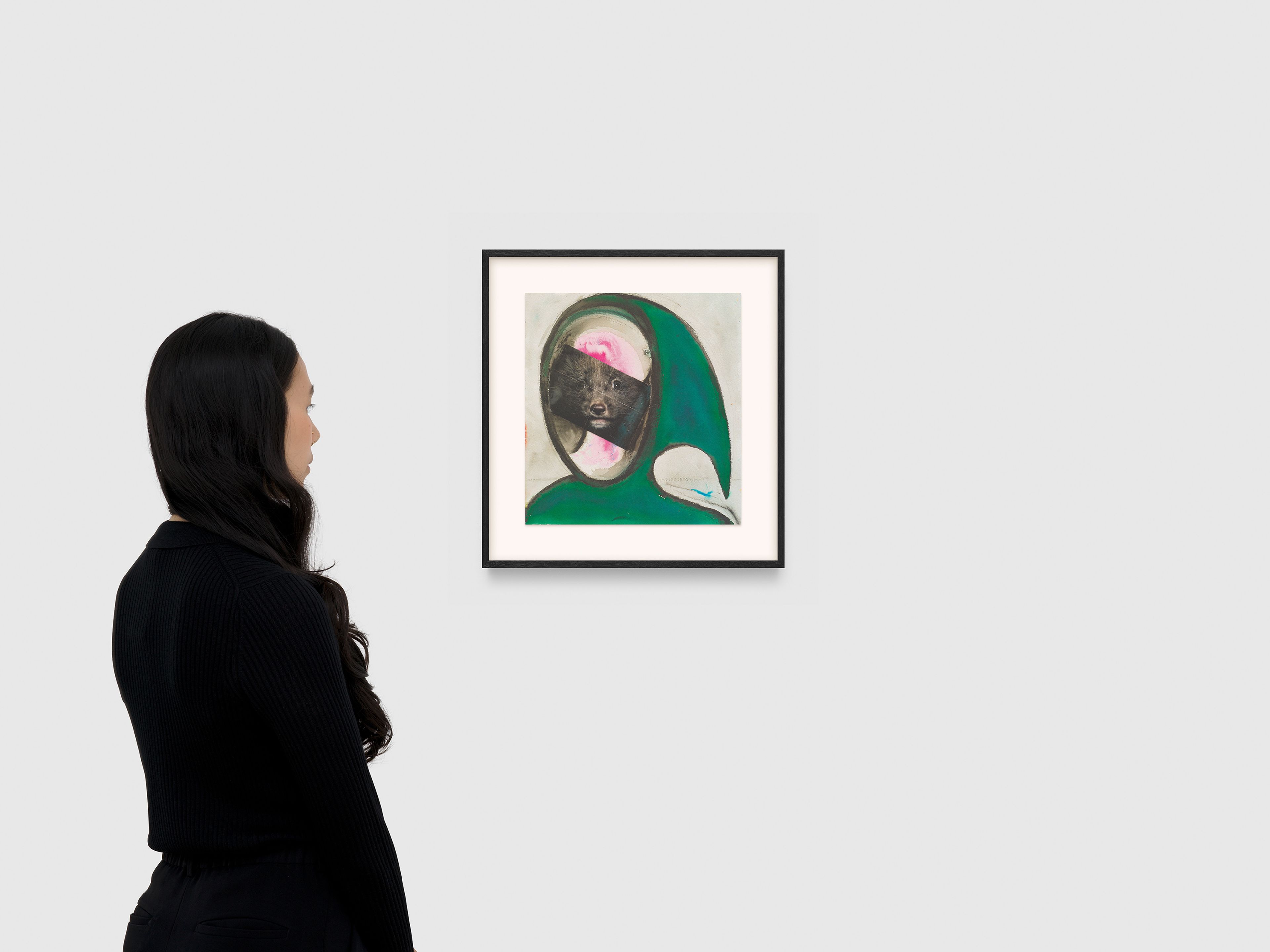 An untitled work on paper by Huma Bhabha, dated 2025.
