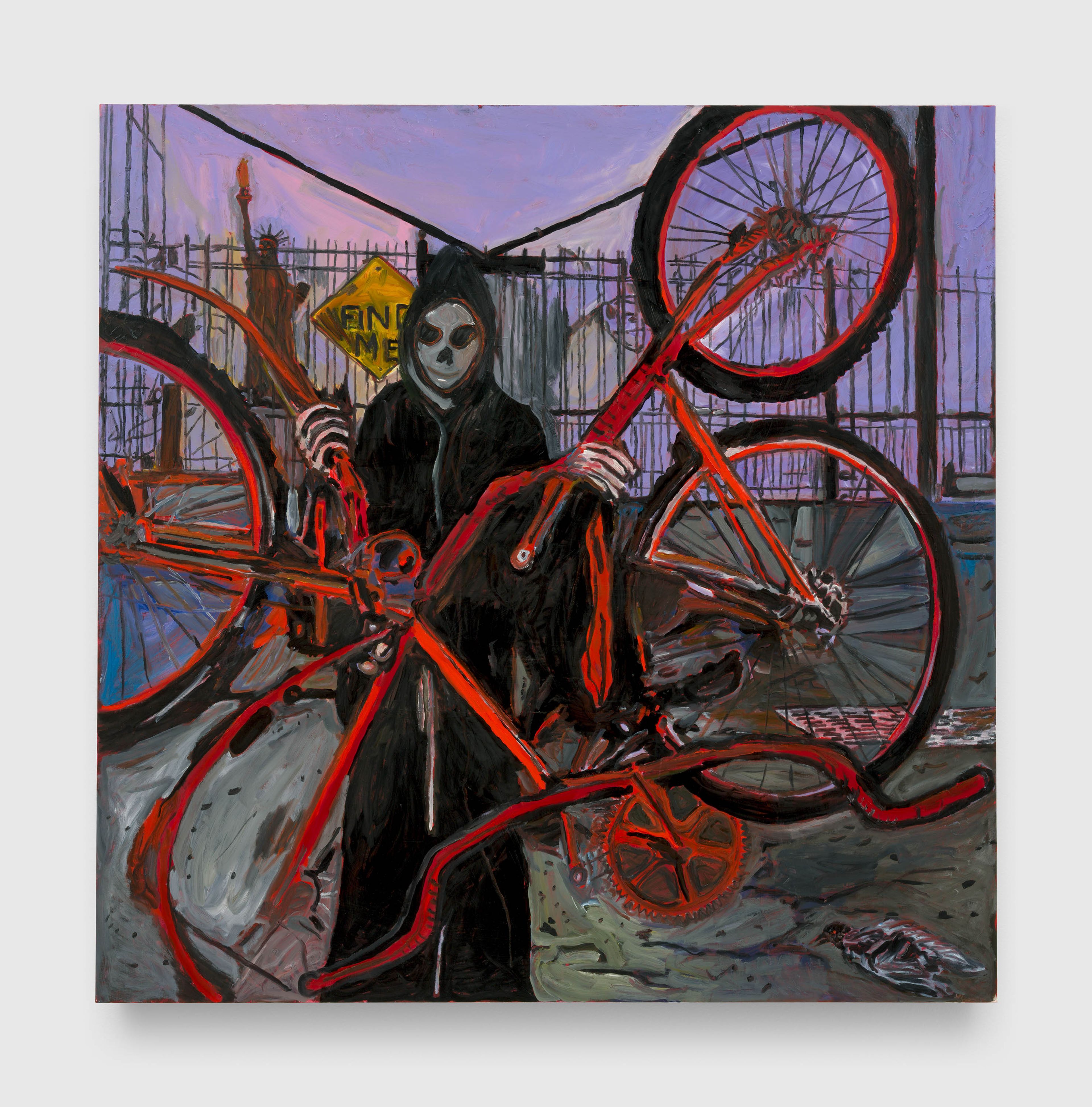 A painting by Josh Smith, titled Find Me, dated 2025.