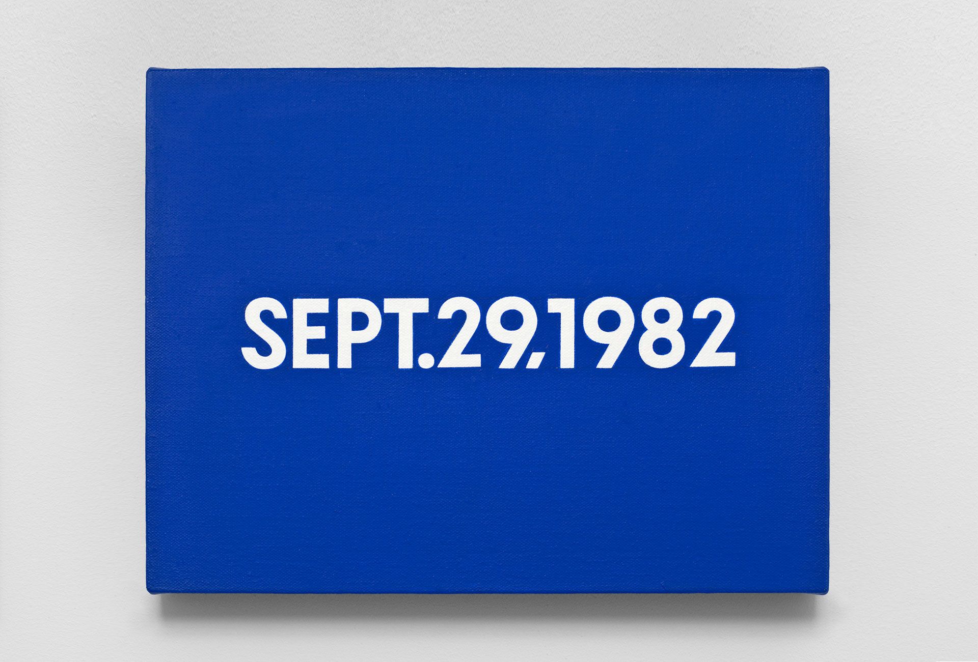 A painting by On Kawara, titled SEPT. 29, 1982, dated 1982.