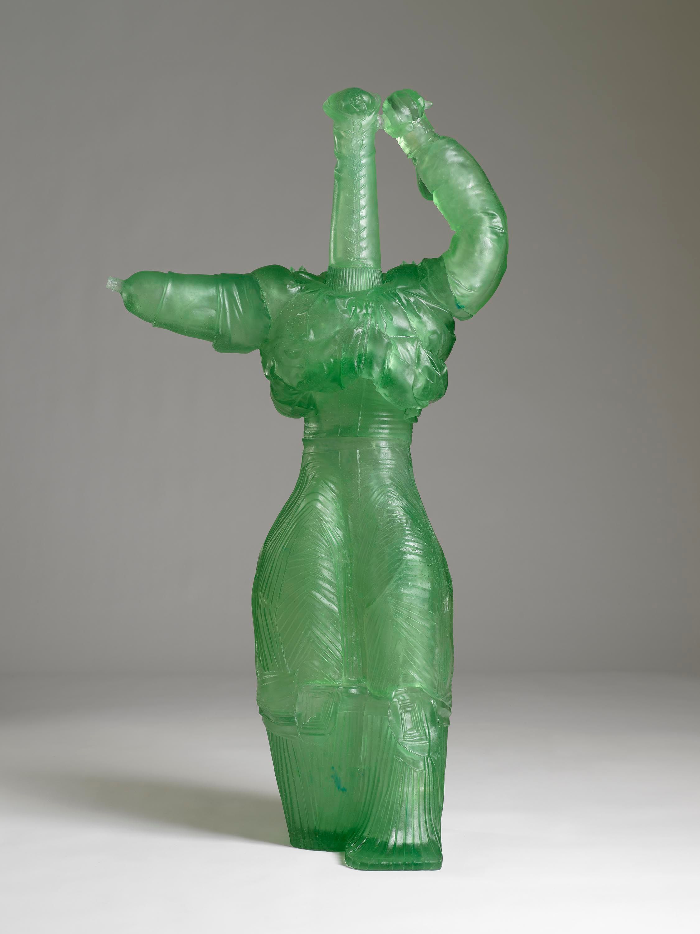 A sculpture by Andra Ursuta, titled Half-Drunk Mummy, dated 2020.