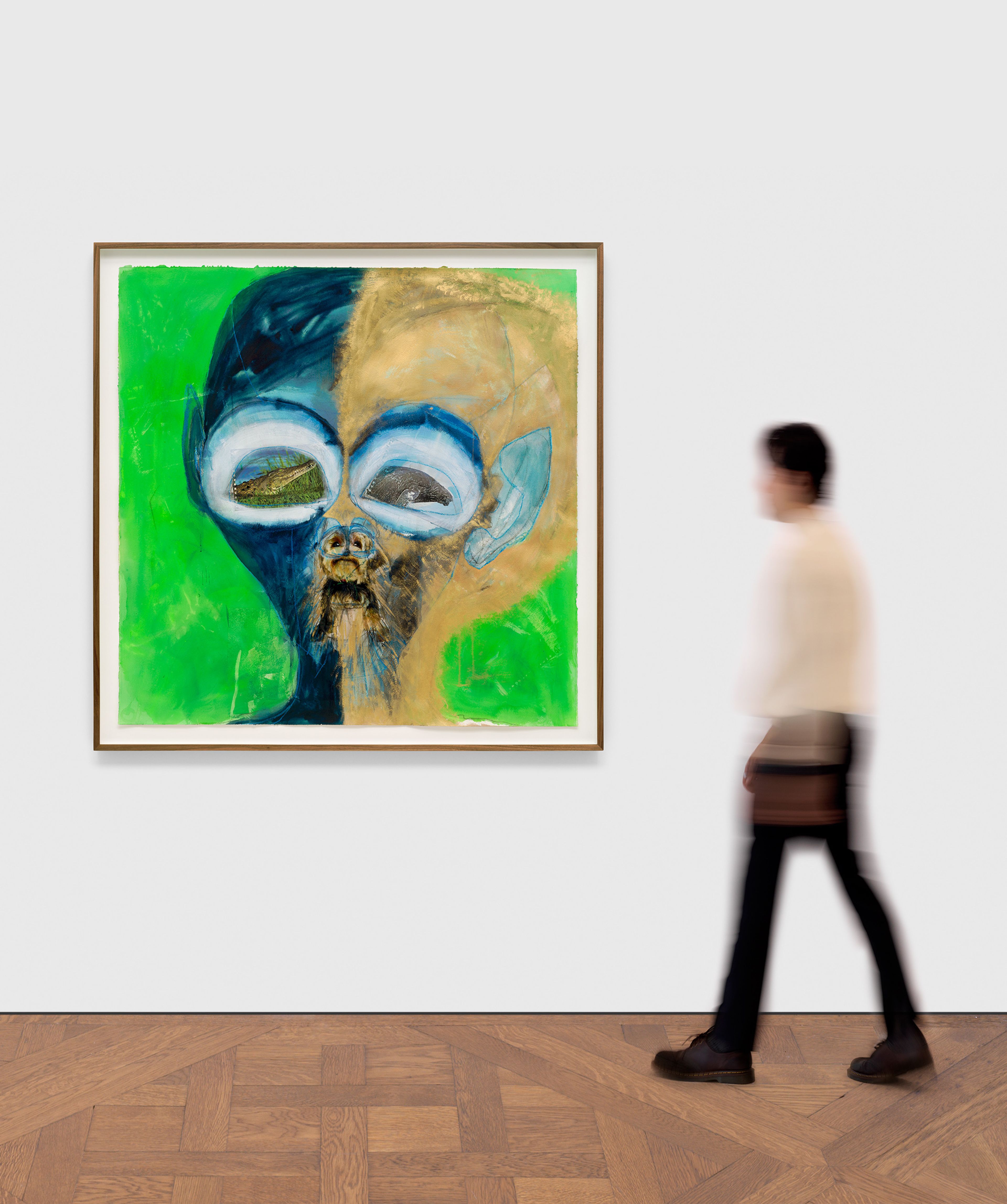 A work on paper by Huma Bhabha, called Untitled, dated 2023.