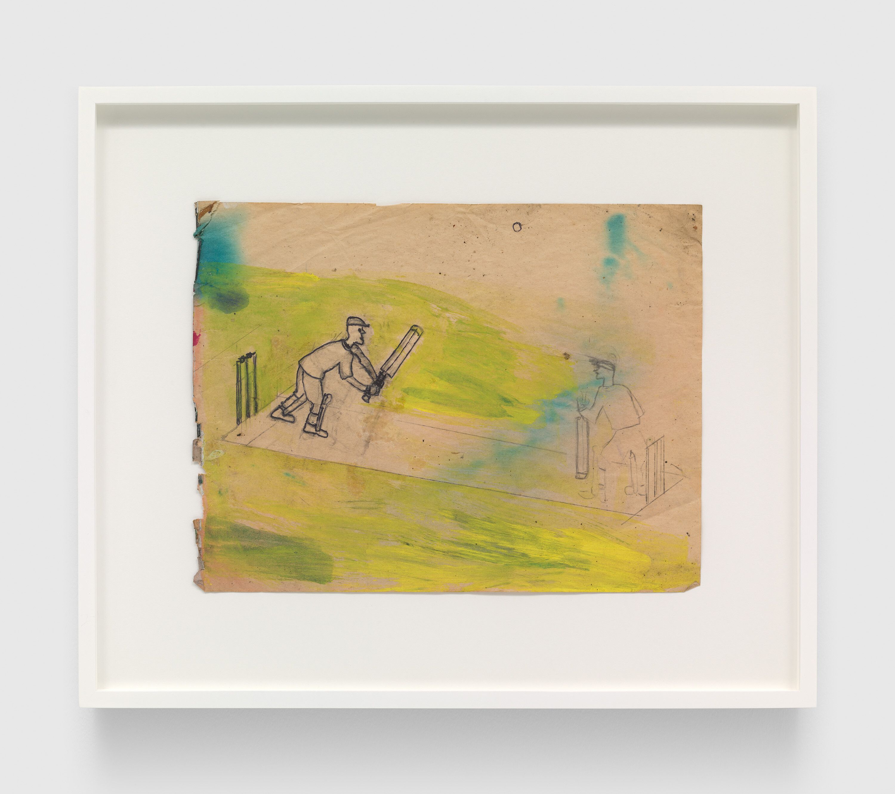 A work on paper by Frank Walter, called Untitled (Cricket Sketch), n.d.
