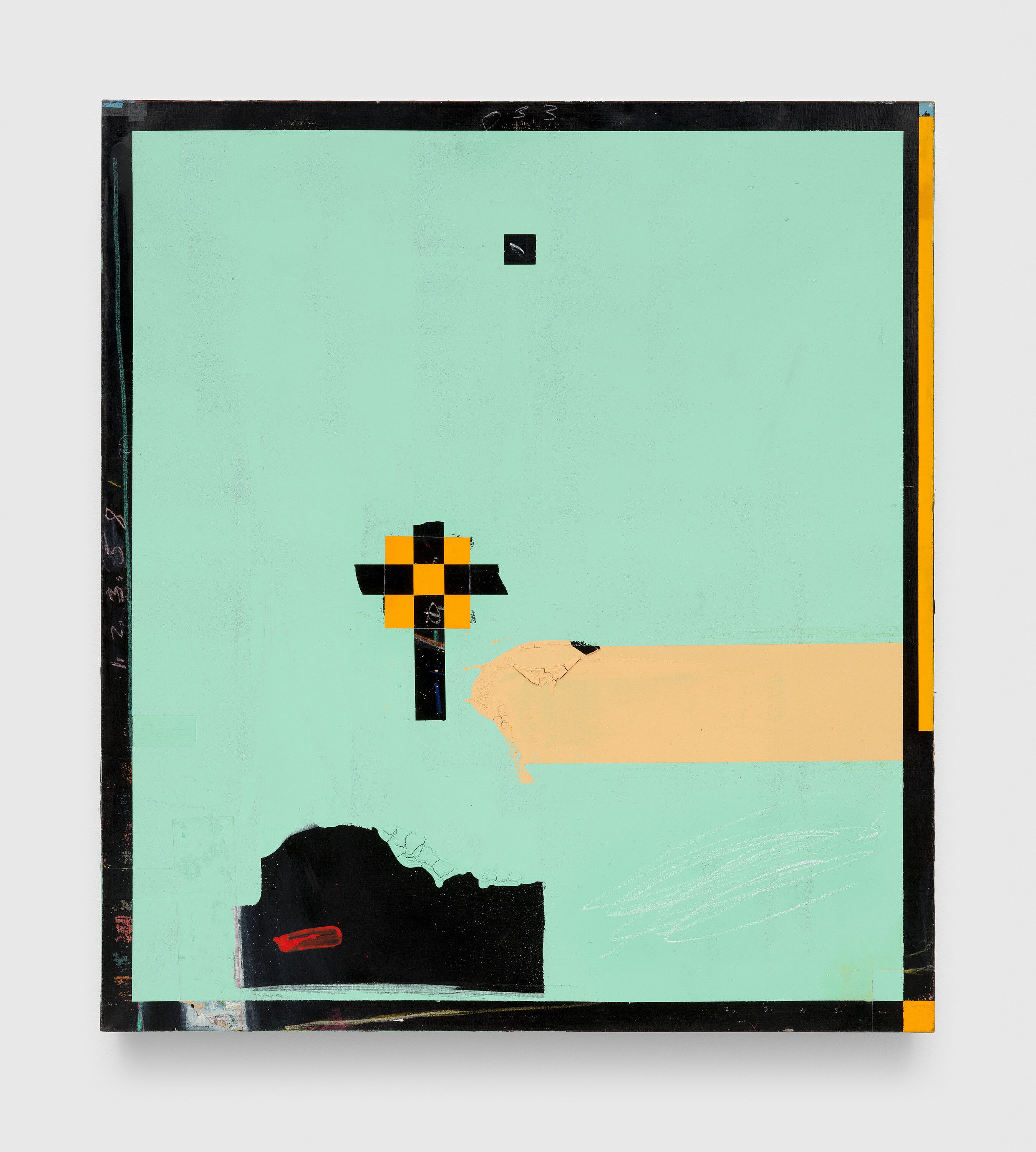 A mixed media artwork by Raymond Saunders, titled Dr Jesus, dated 1968.