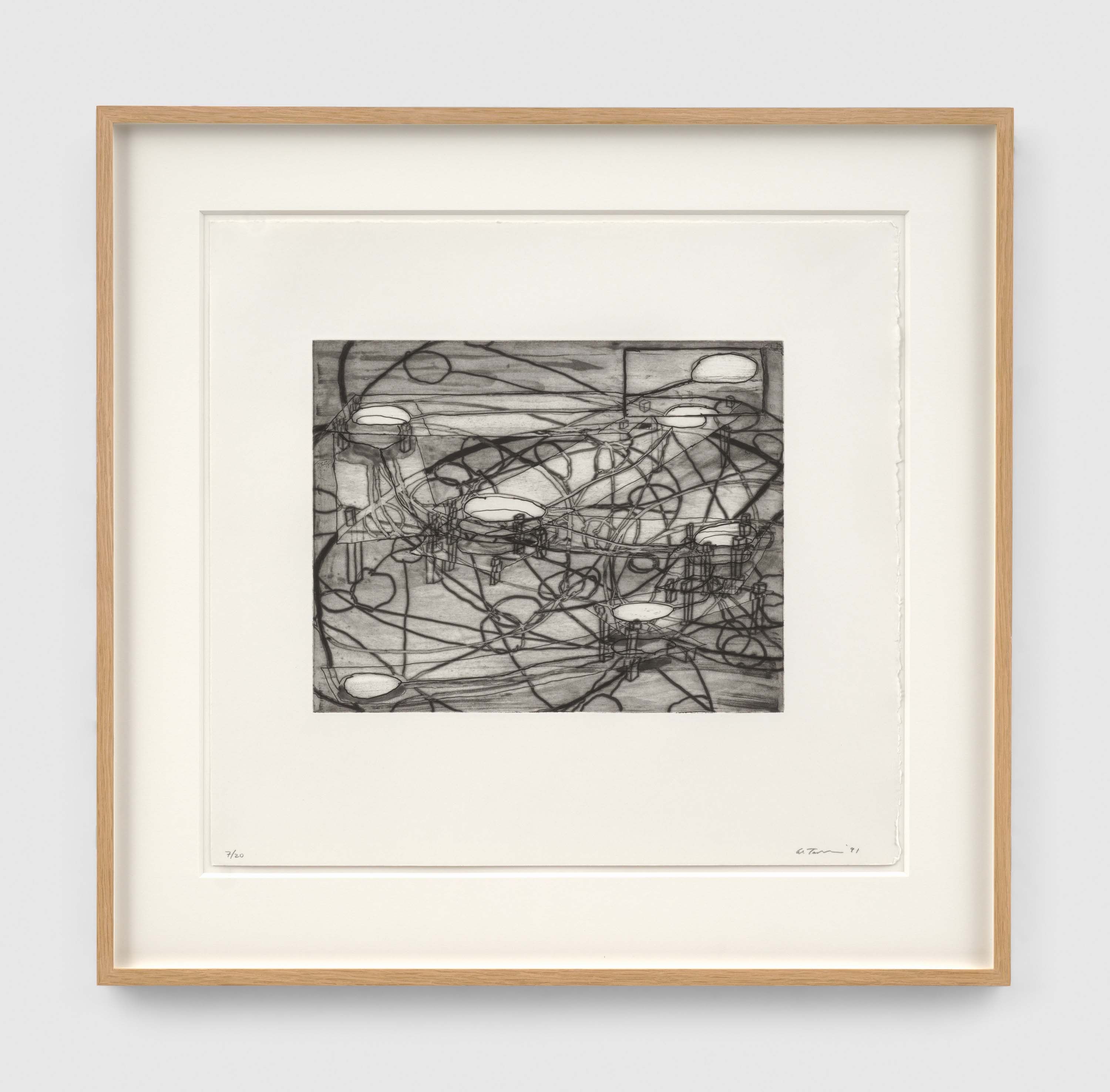A print by Al Taylor, titled Pivot (with Support), dated 1991.
