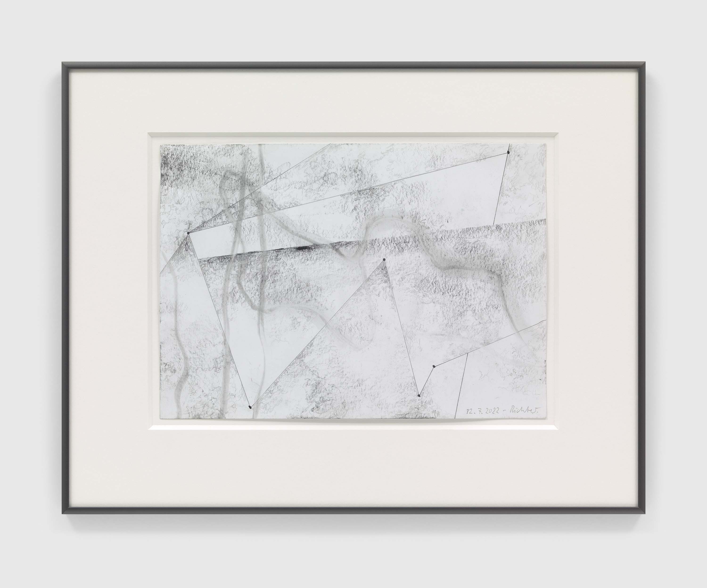 A drawing by Gerhard Richter, titled 12.07.2022, dated 2022.