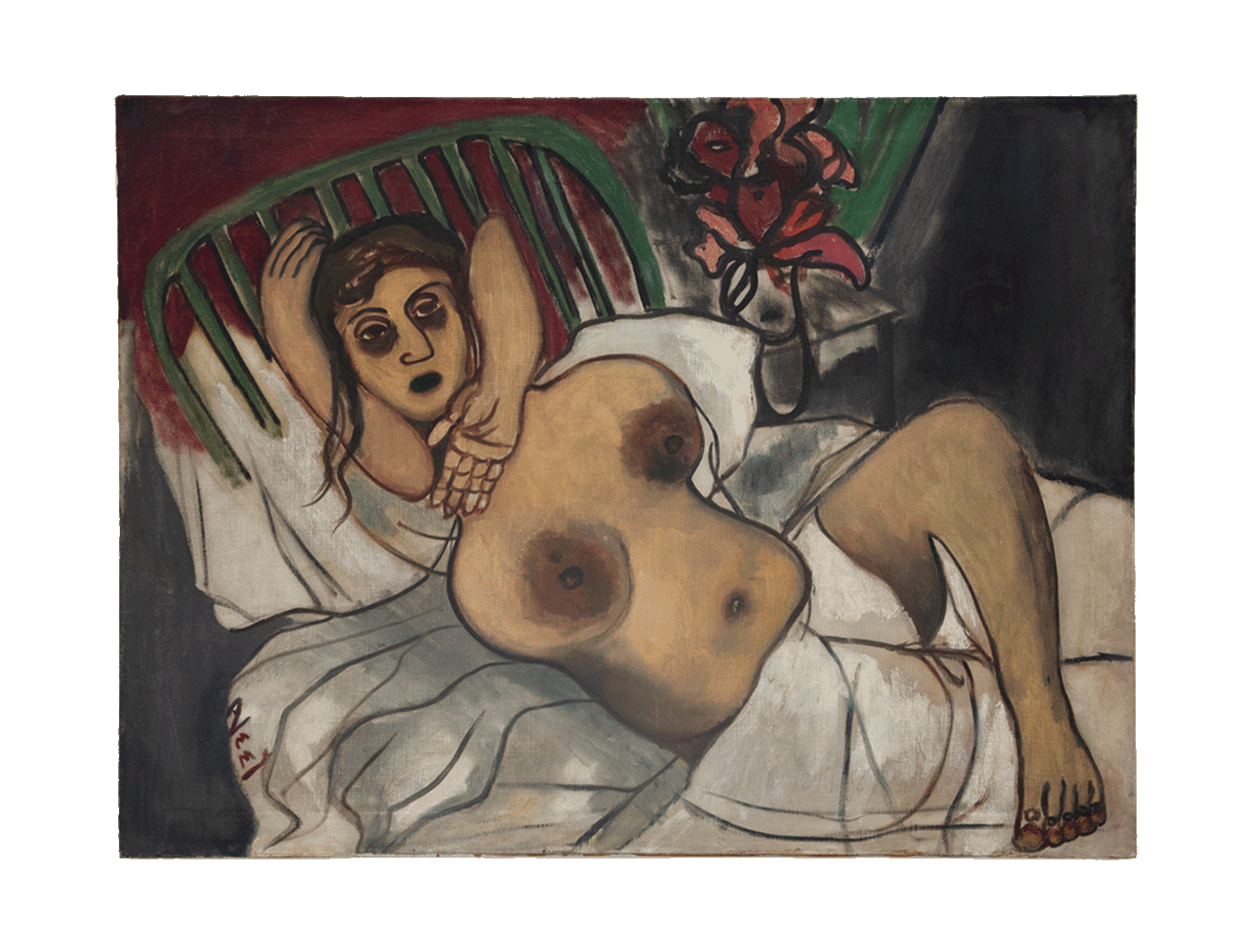 A painting by Alice Neel, titled Childbirth, dated 1939.