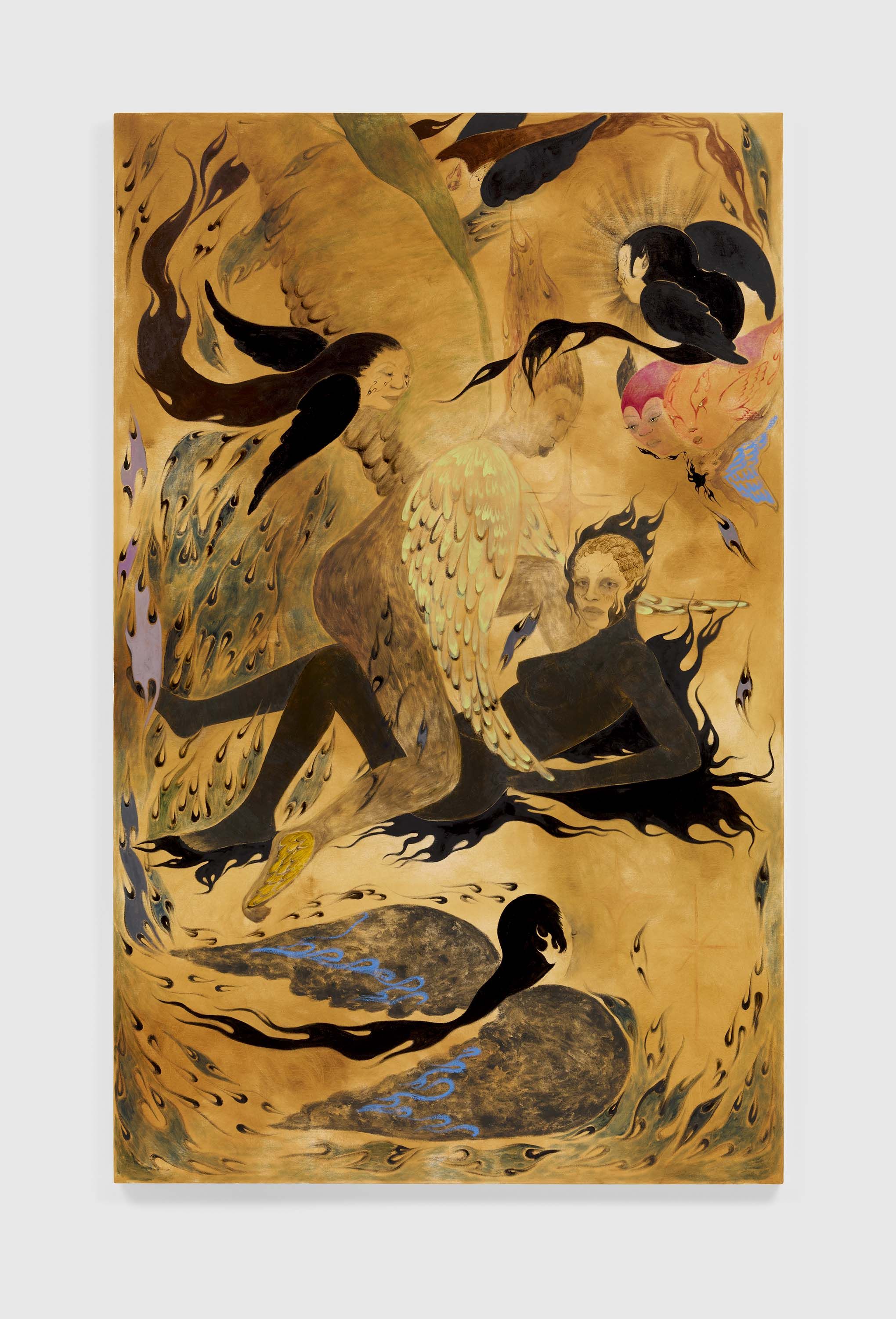 A painting by Naudline Pierre, titled For the Wounded, dated 2023.