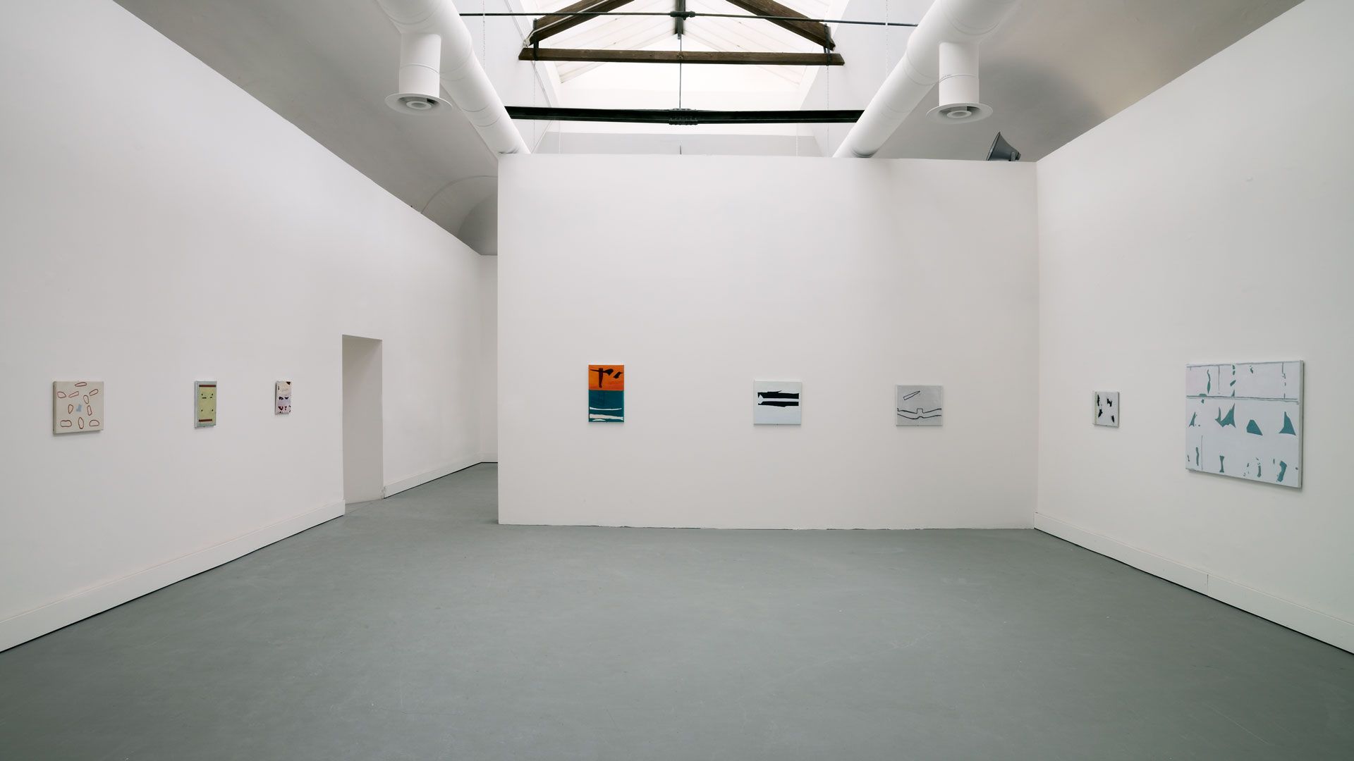 An installation view of Raoul De Keyser’s work in 52nd International Art Exhibition – La Biennale di Venezia, Think with the Senses – Feel with the Mind: Art in the Present Tense, Venice, 2007.