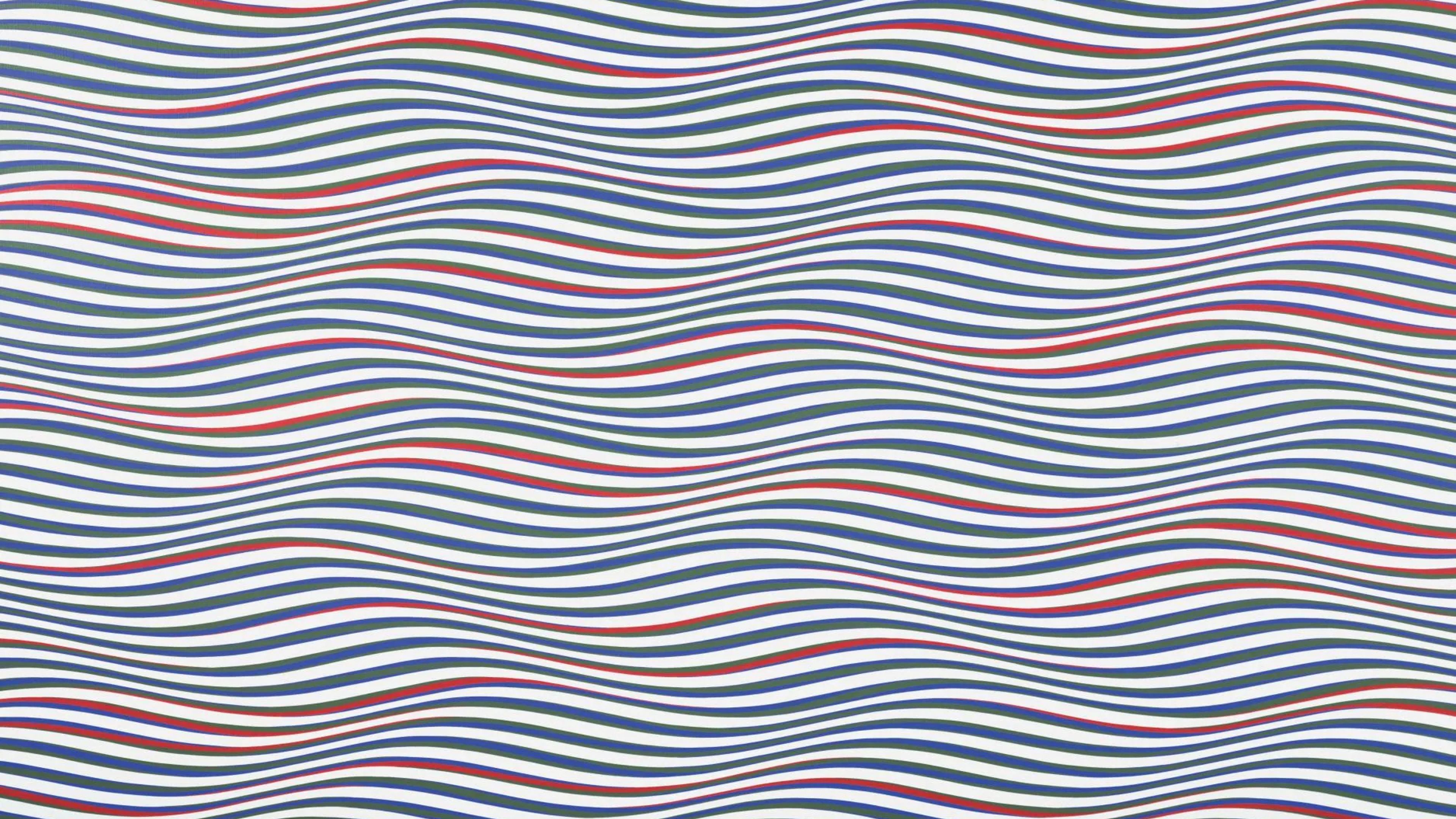 An artwork by bridget riley, titled Streak 3, dated 1980