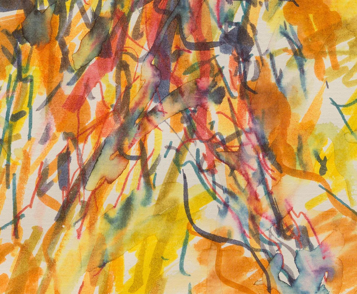A detail of an untitled painting by Elaine De Kooning, dated 1980