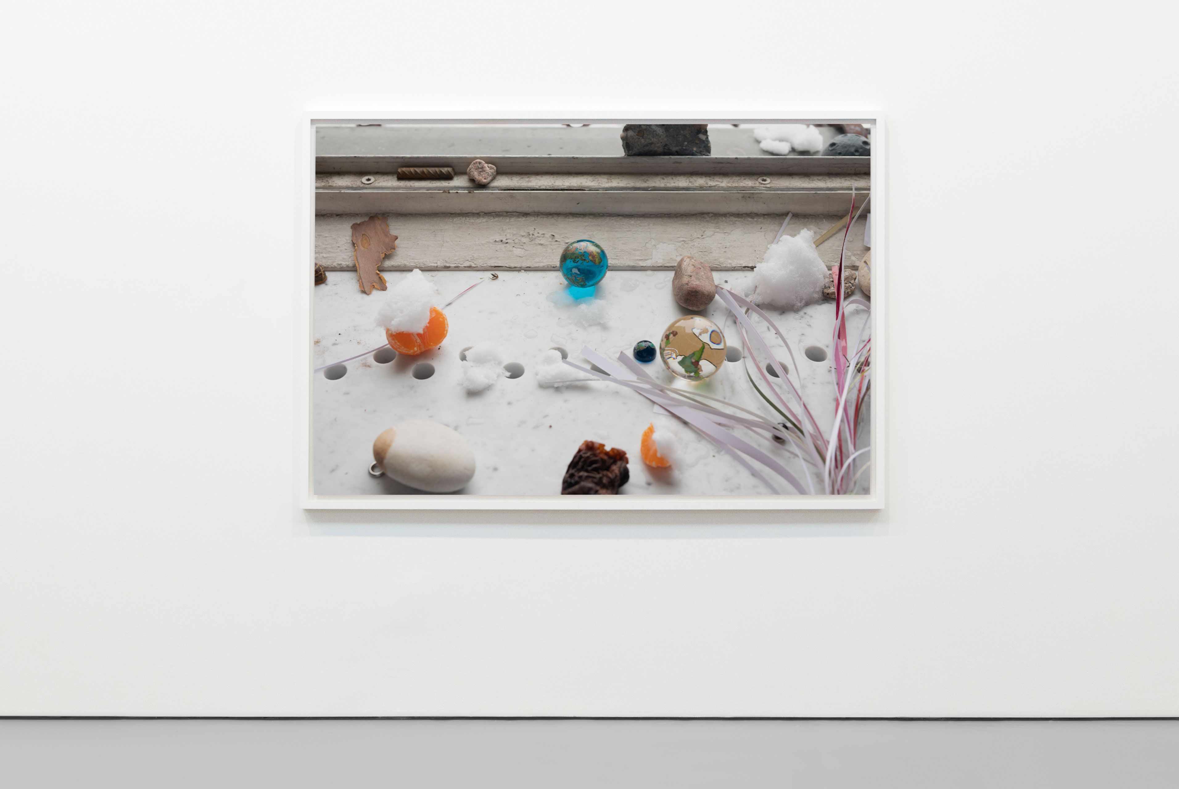An inkjet print on paper mounted on Dibond aluminum in artist's frame by Wolfgang Tillmans, titled A Birch Seed, dated 2021.