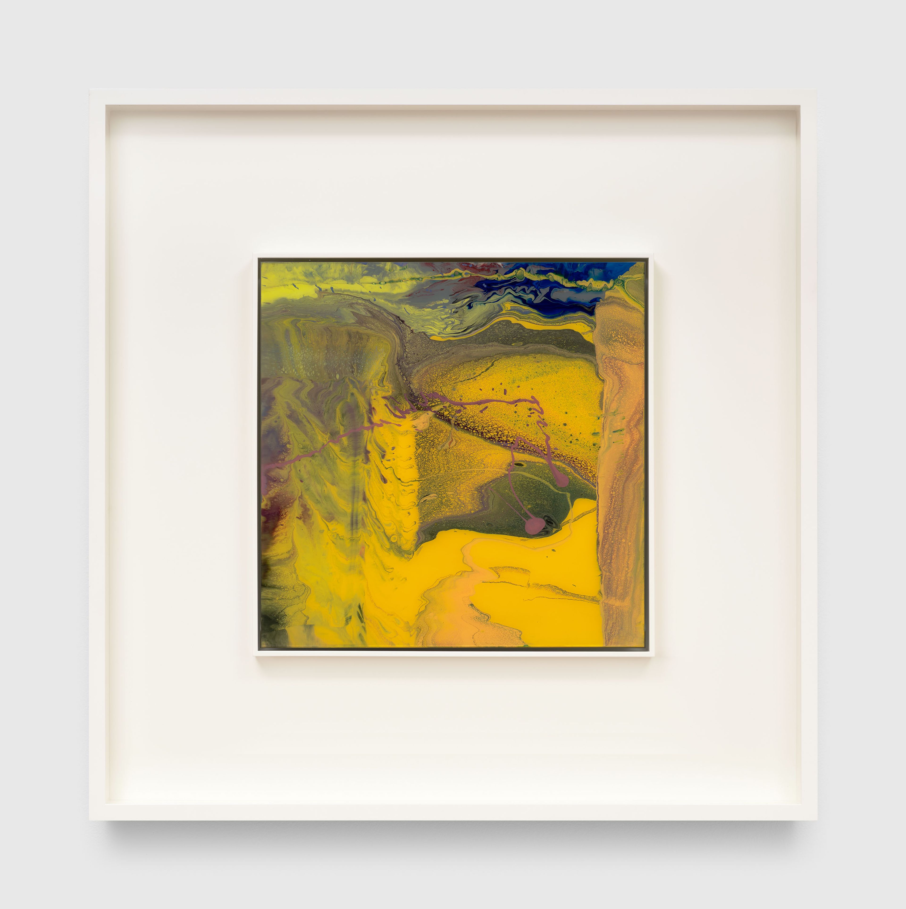 A painting by Gerhard Richter, titled ﻿Flow, dated 2013.