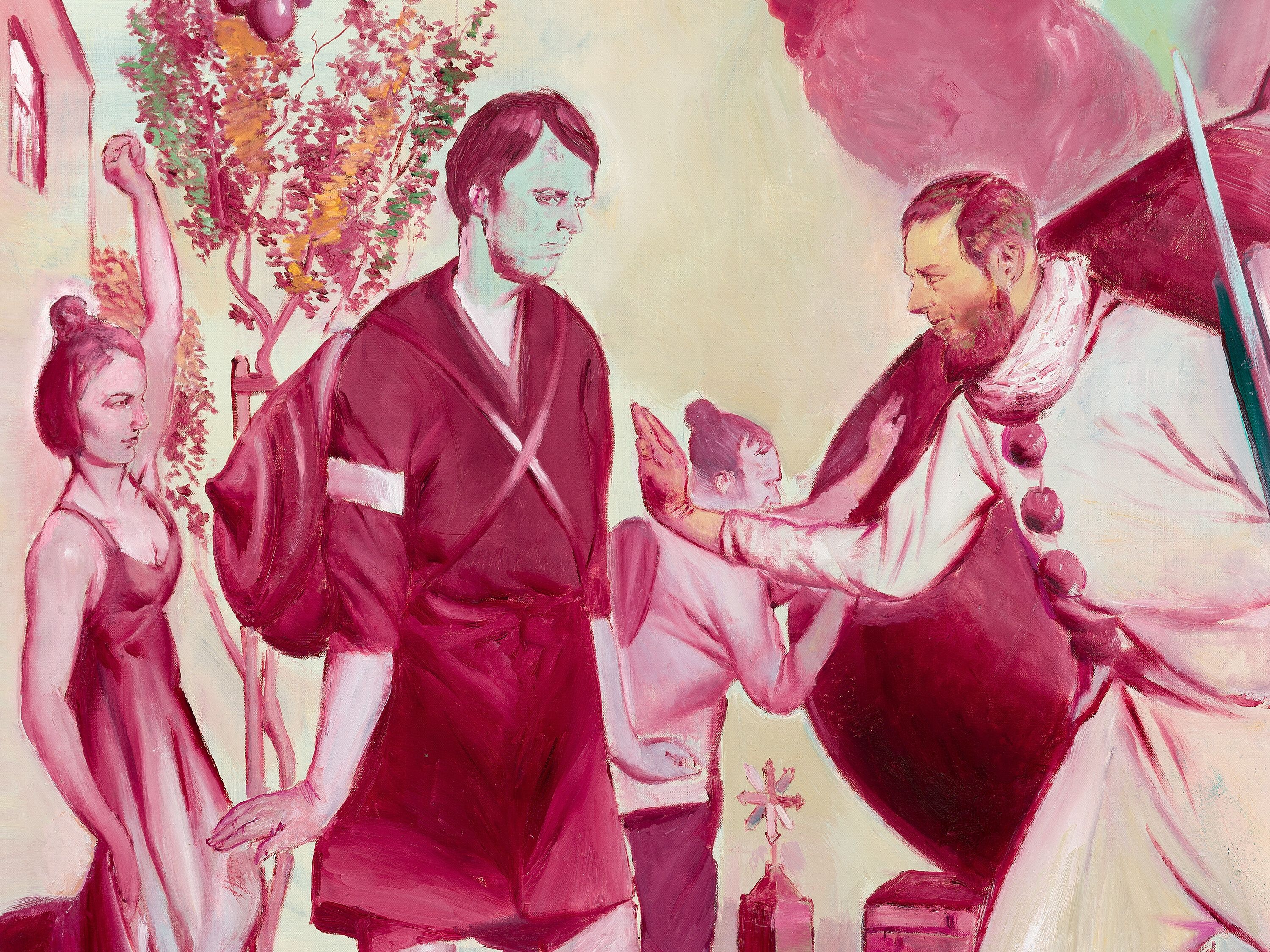Detail from Neo Rauch, Der Anstoß, dated 2021