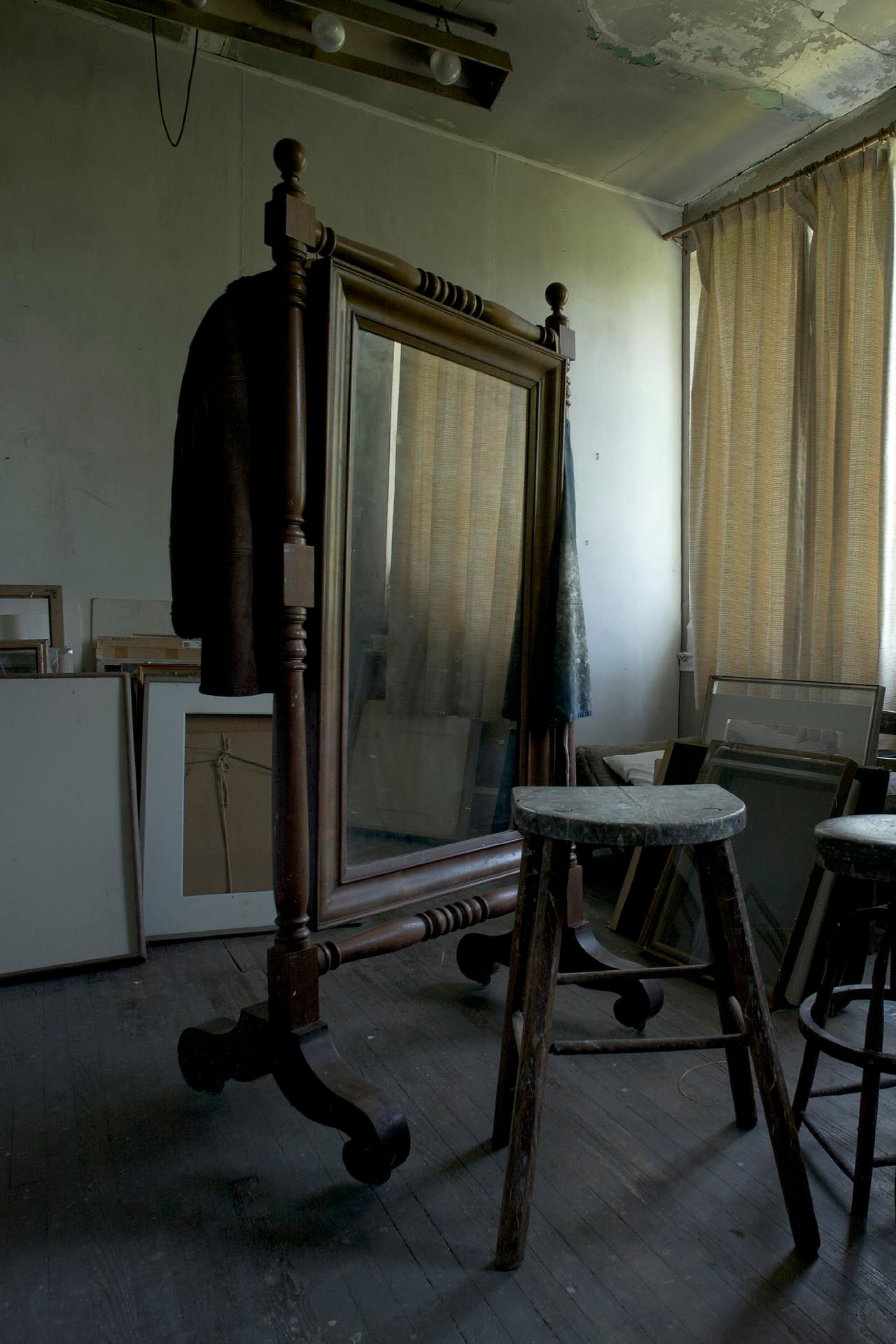 A photograph by James Welling, titled Studio Mirror, dated 2010. 