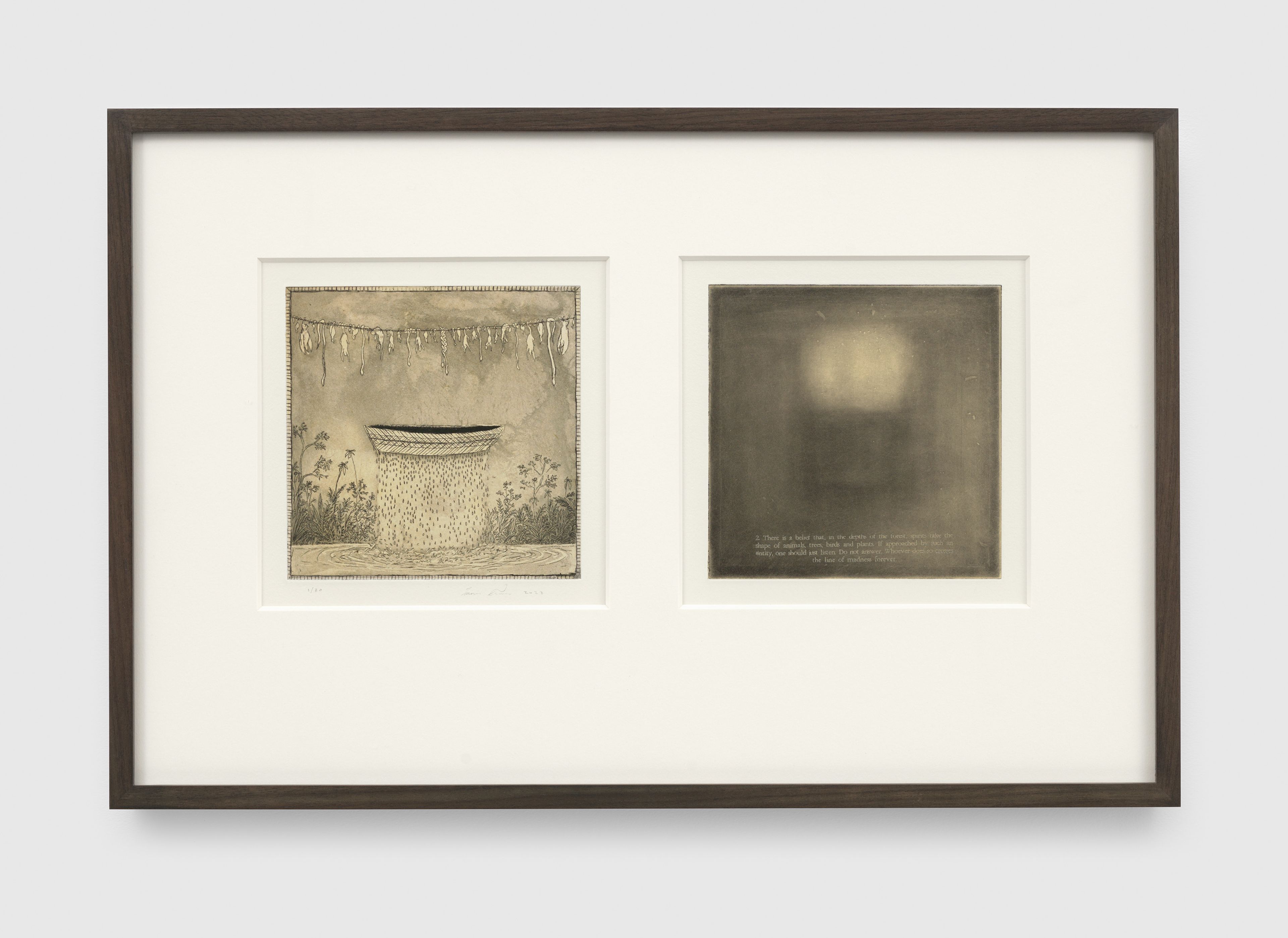 An untitled print by Lucas Arruda, dated 2023.