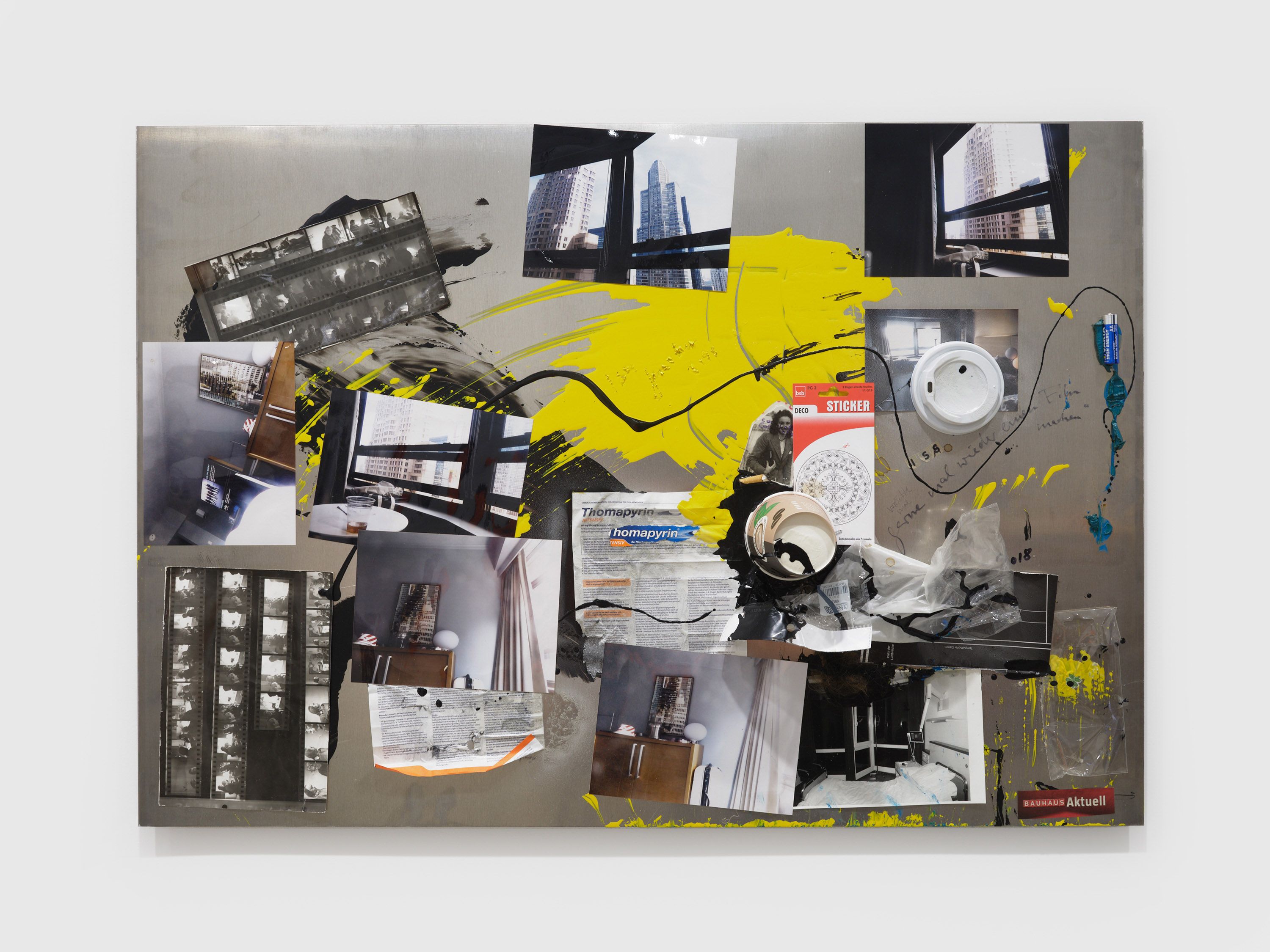 An untitled mixed media artwork by Isa Genzken, dated 2018.