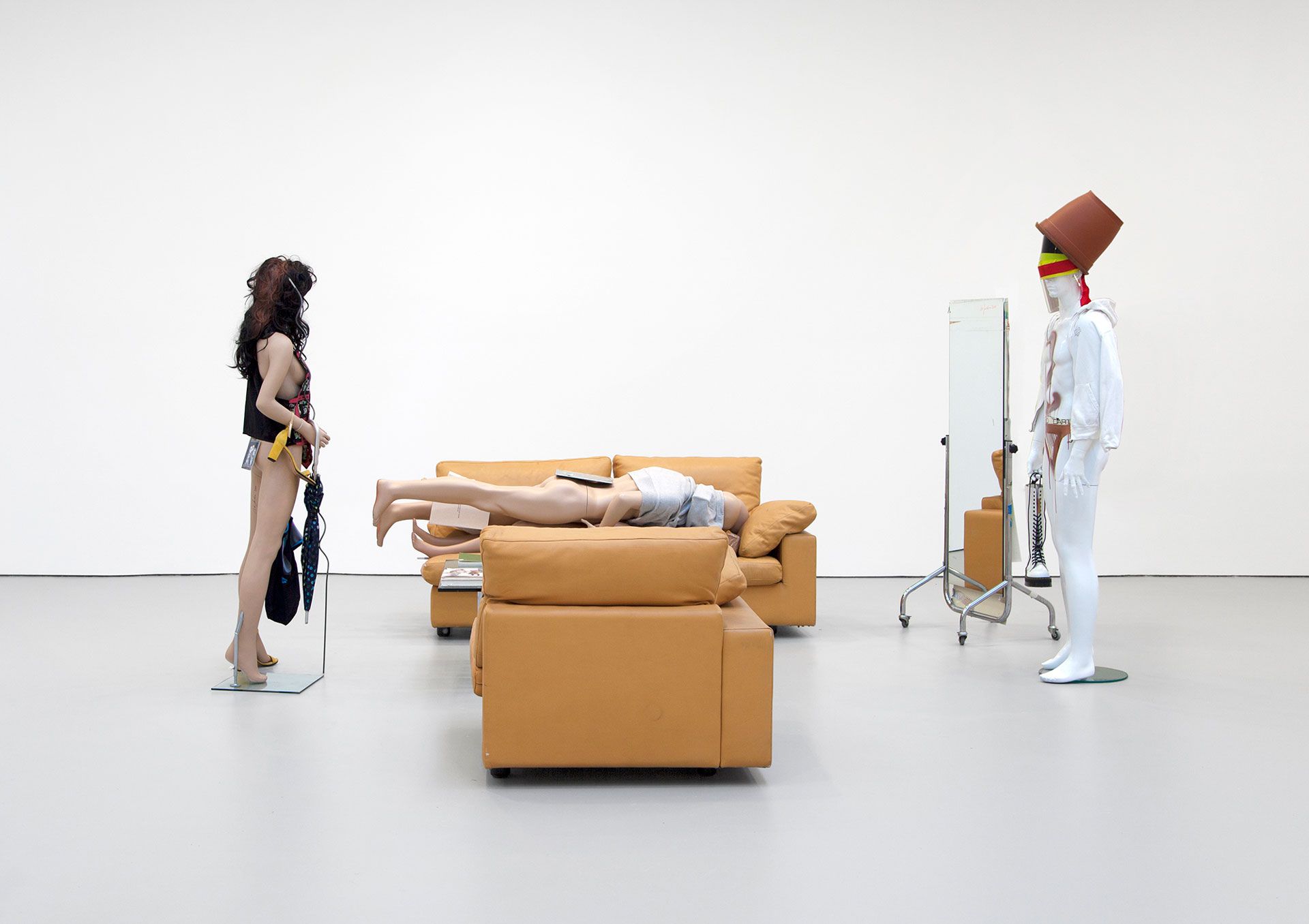 An untitled installation by Isa Genzken, dated 2017.