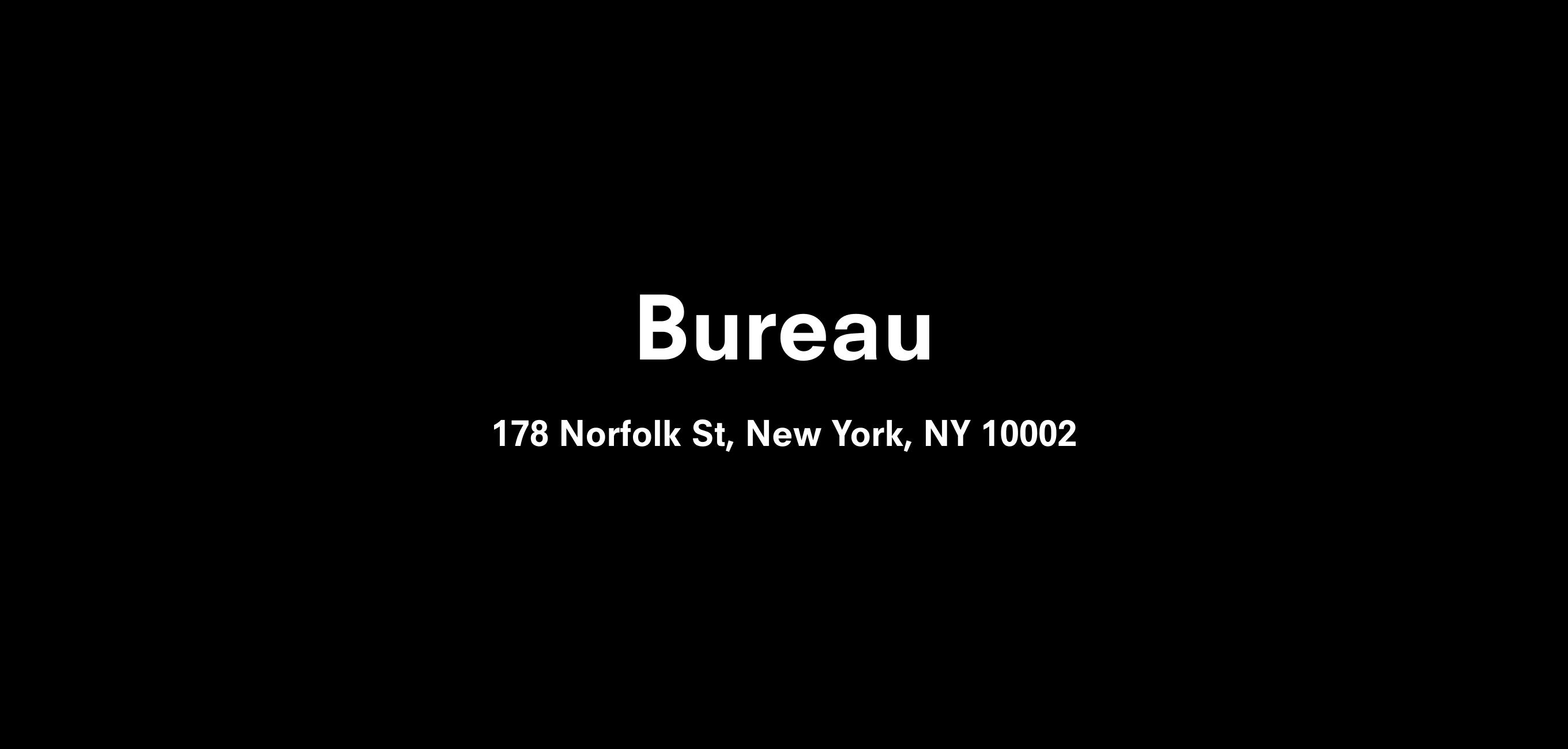 A graphic header for Bureau, dated 2020