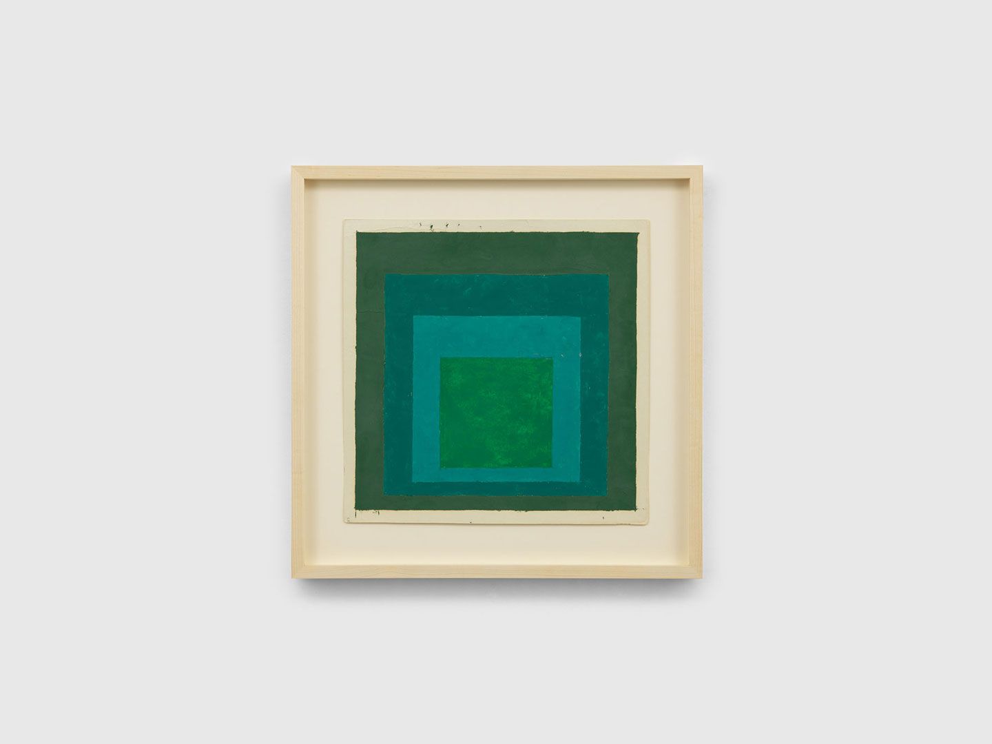 A painting on paper by Josef Albers, titled Study for screenprint EK (Edition Keller) If, circa 1970.