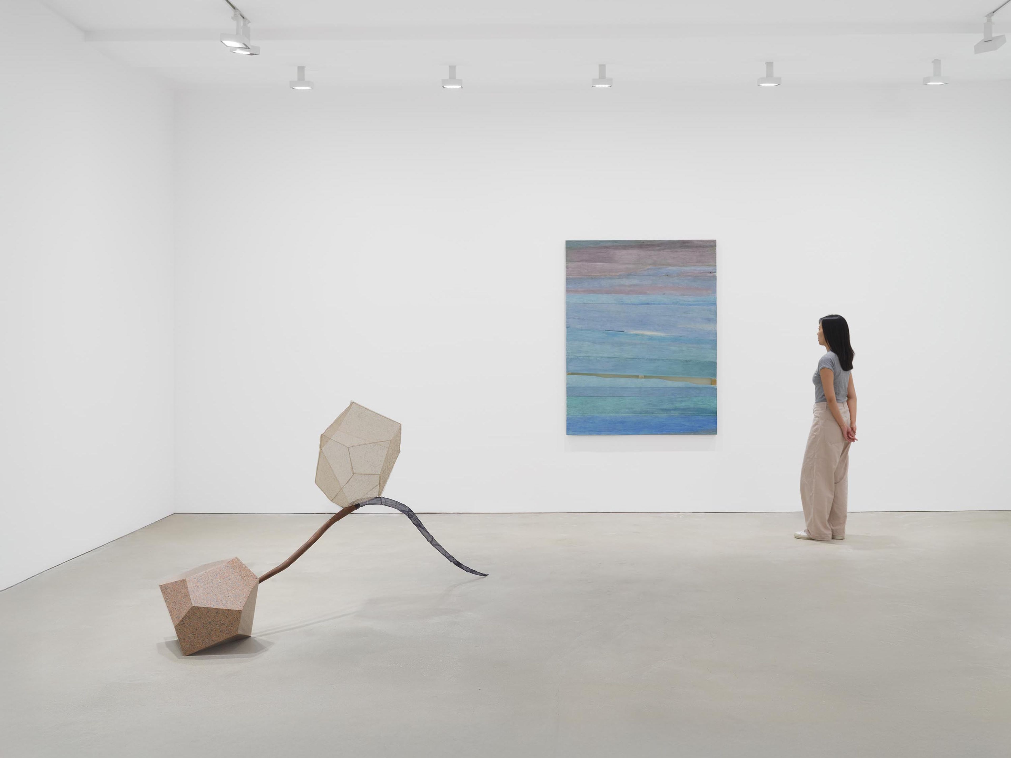 An installation of the exhibition, Border(line), at David Zwirner in Hong Kong, dated 2025.