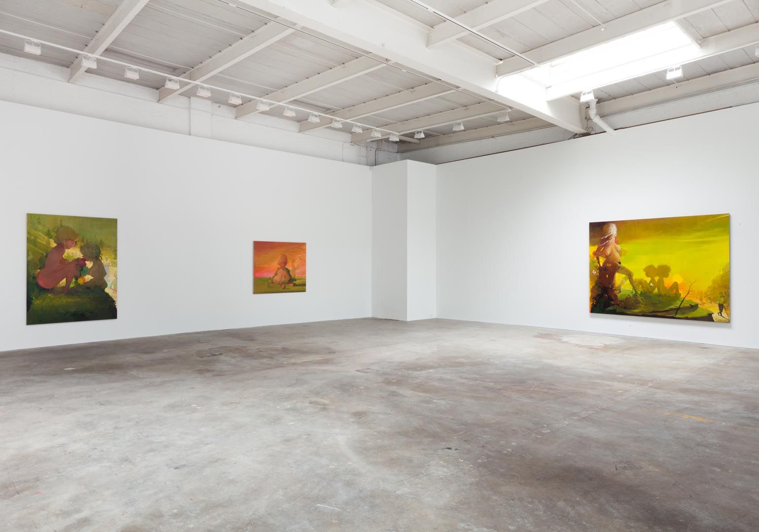 Installation view of the exhibition Lisa Yuskavage at David Zwirner in New York, dated 2011.