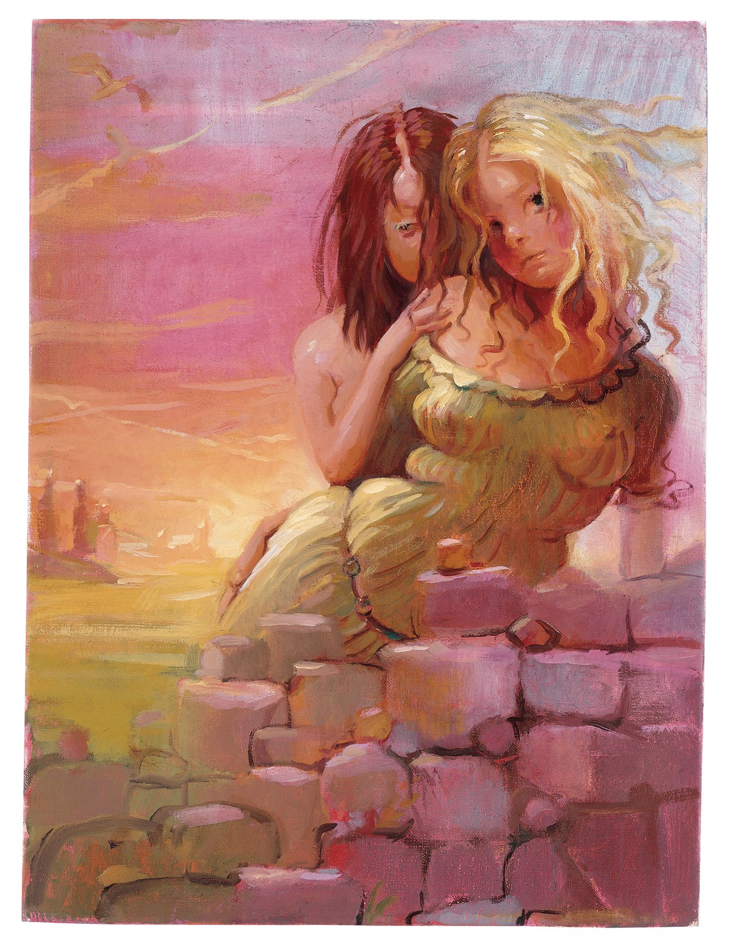 A painting by Lisa Yuskavage, titled Forces, dated 2006.