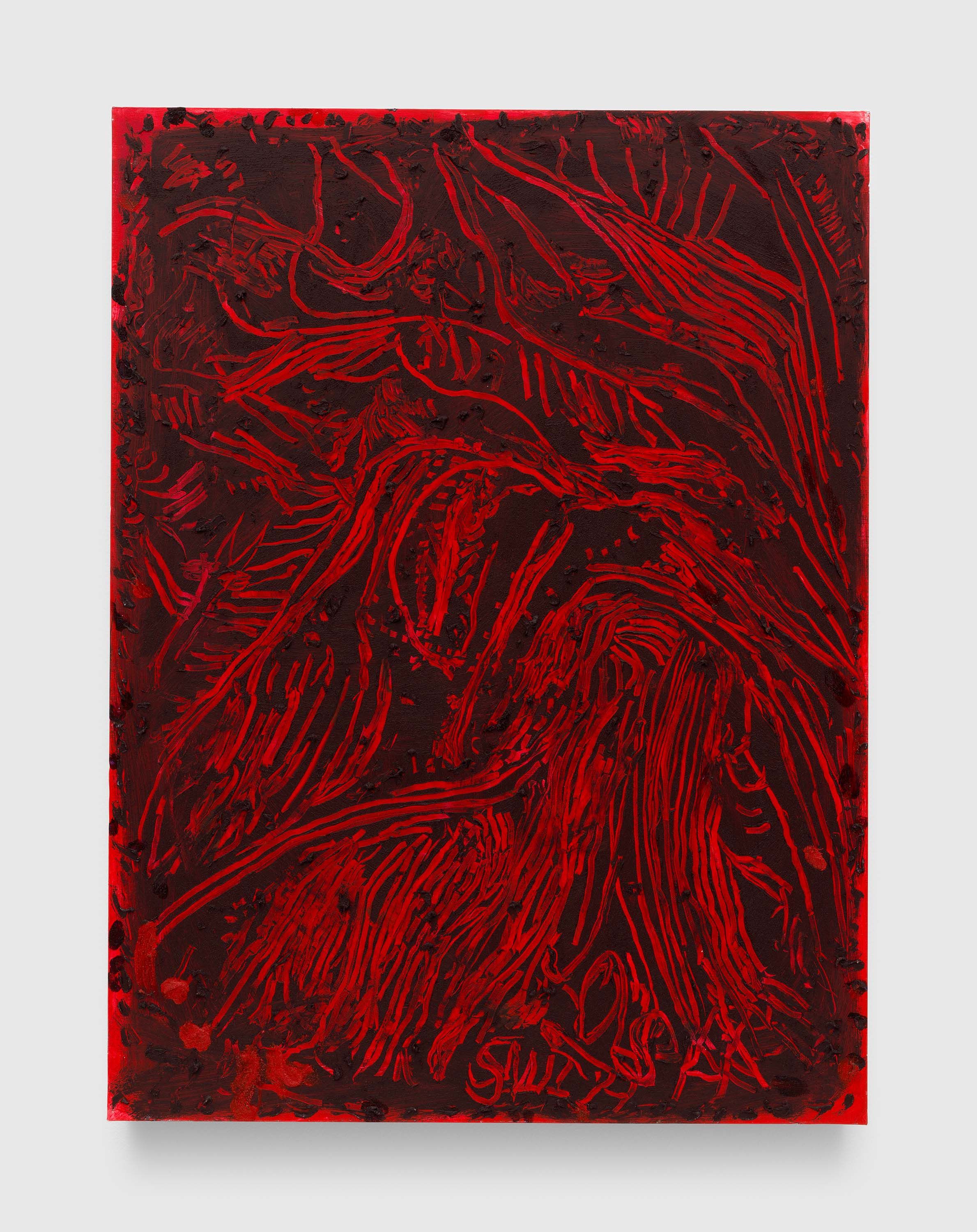 A painting by Josh Smith, titled Galaxy, dated 2023.