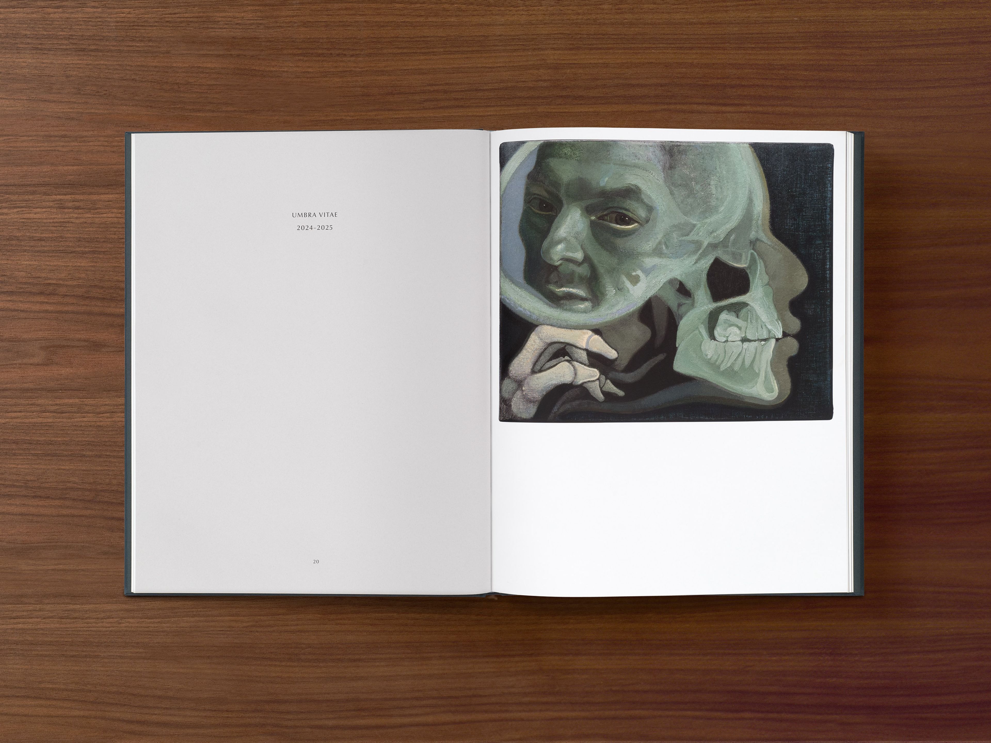 Interior spread from a book titled Victor Man: The Absence That We Are, published by David Zwirner Books in 2026