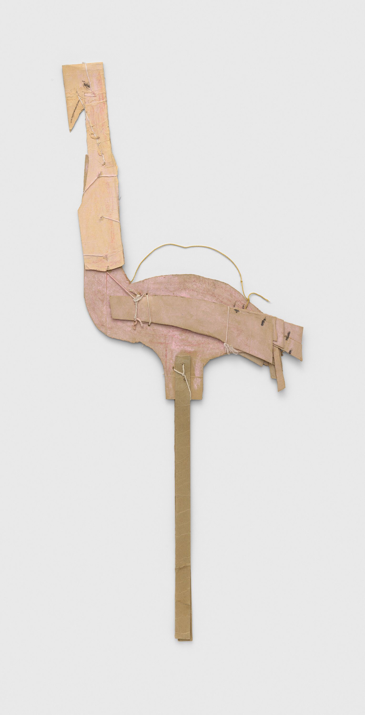 A mixed media artwork by James Castle, titled Untitled (flamingo construction), n.d.