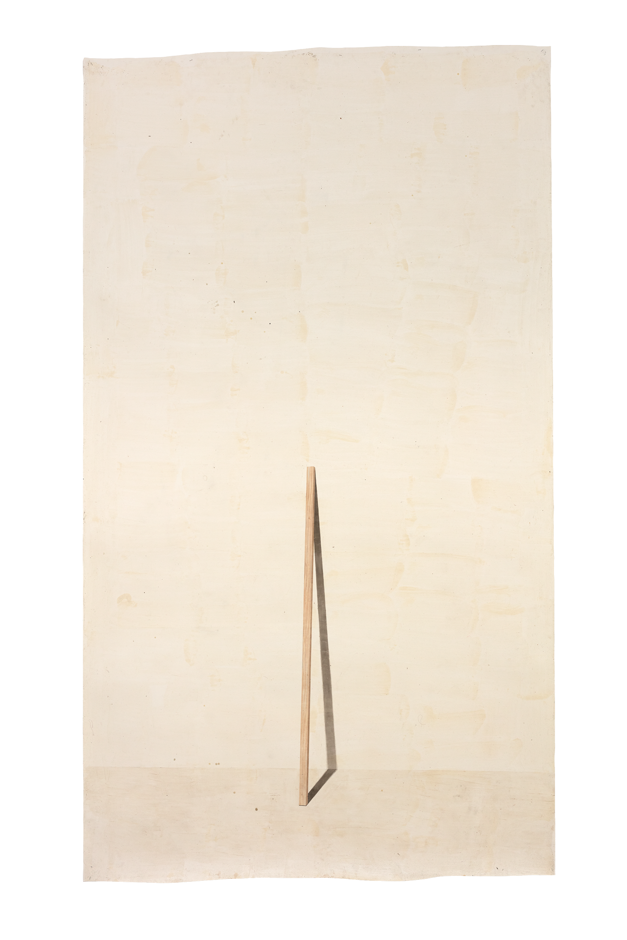 An oil and wax work on paper by Toba Khedoori, titled Untitled (stick), dated 2005.
