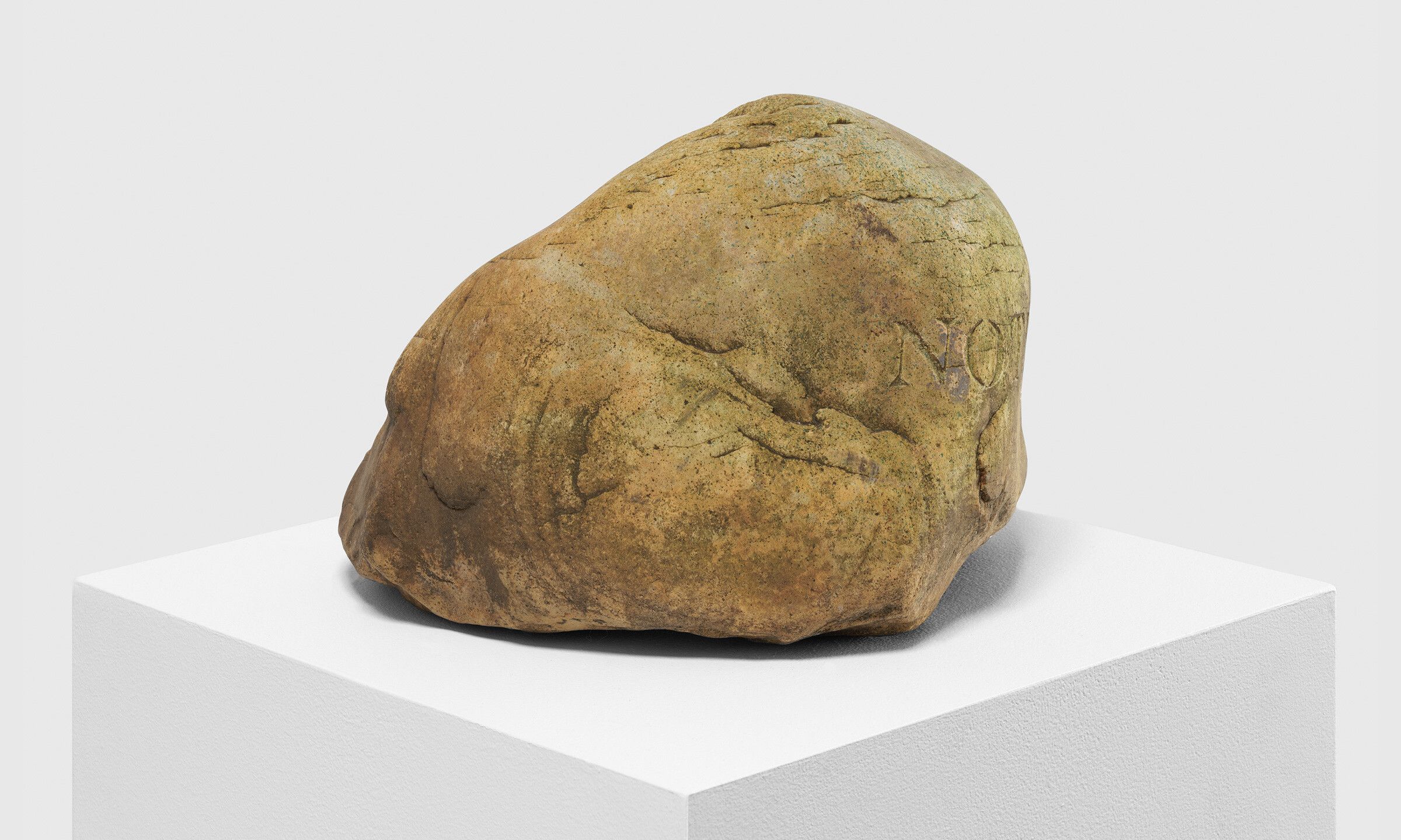 A sculpture by Geoffrey Hendricks, titled Nothing Stone, dated 1996.