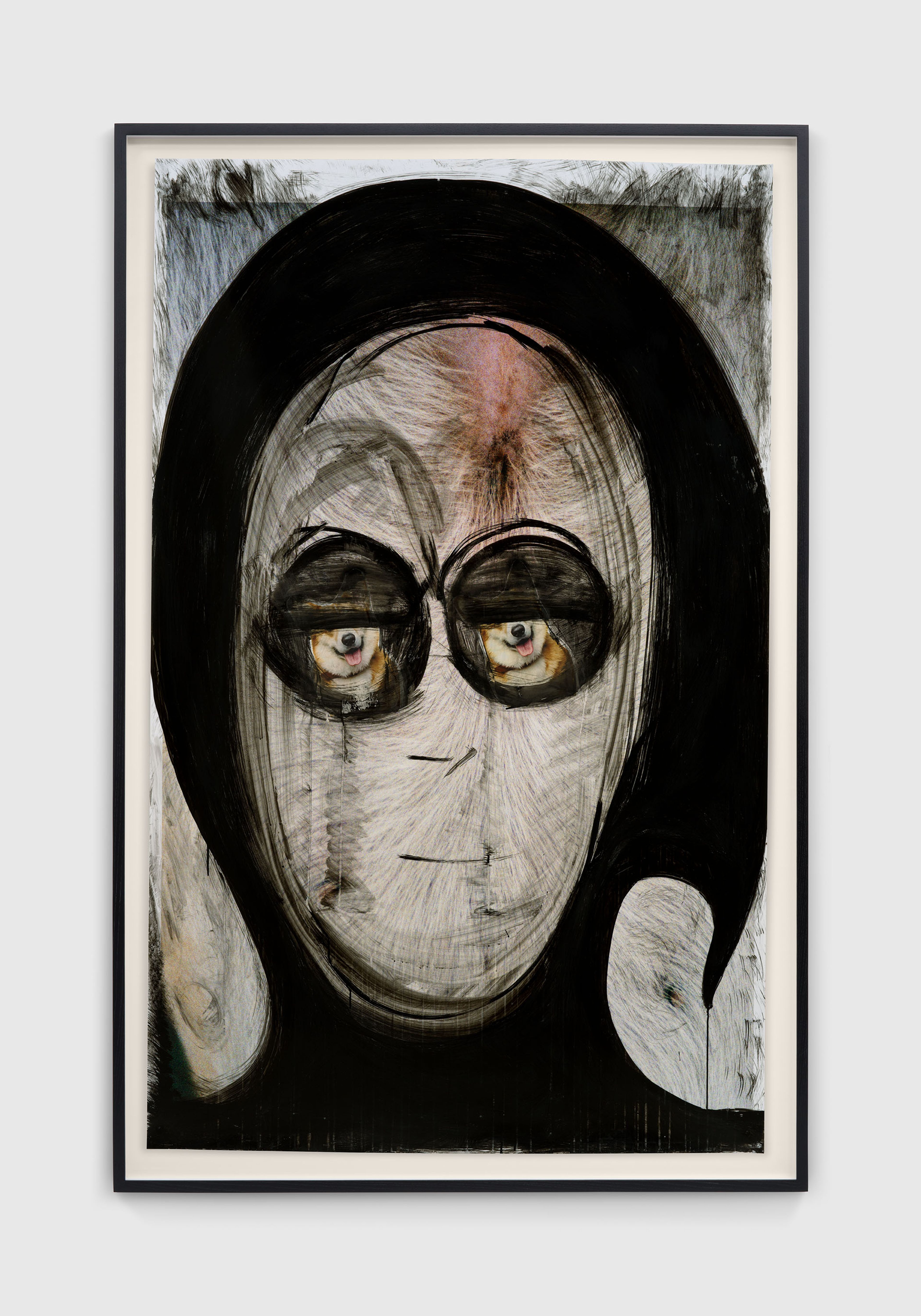 An untitled work on paper by Huma Bhabha, dated 2025.