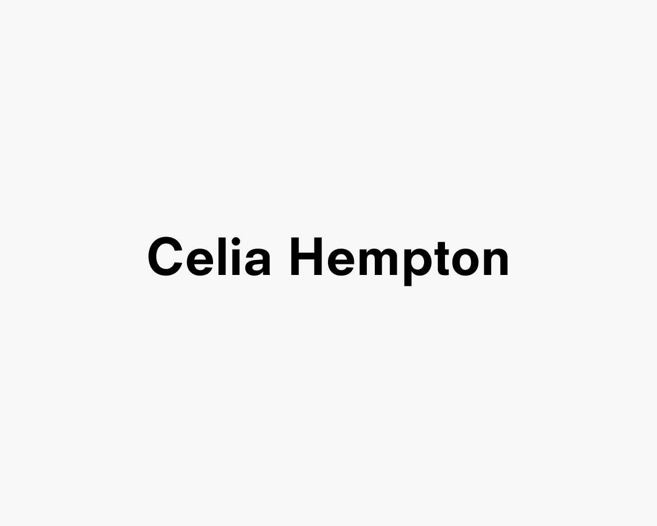 A text description that reads Celia Hempton