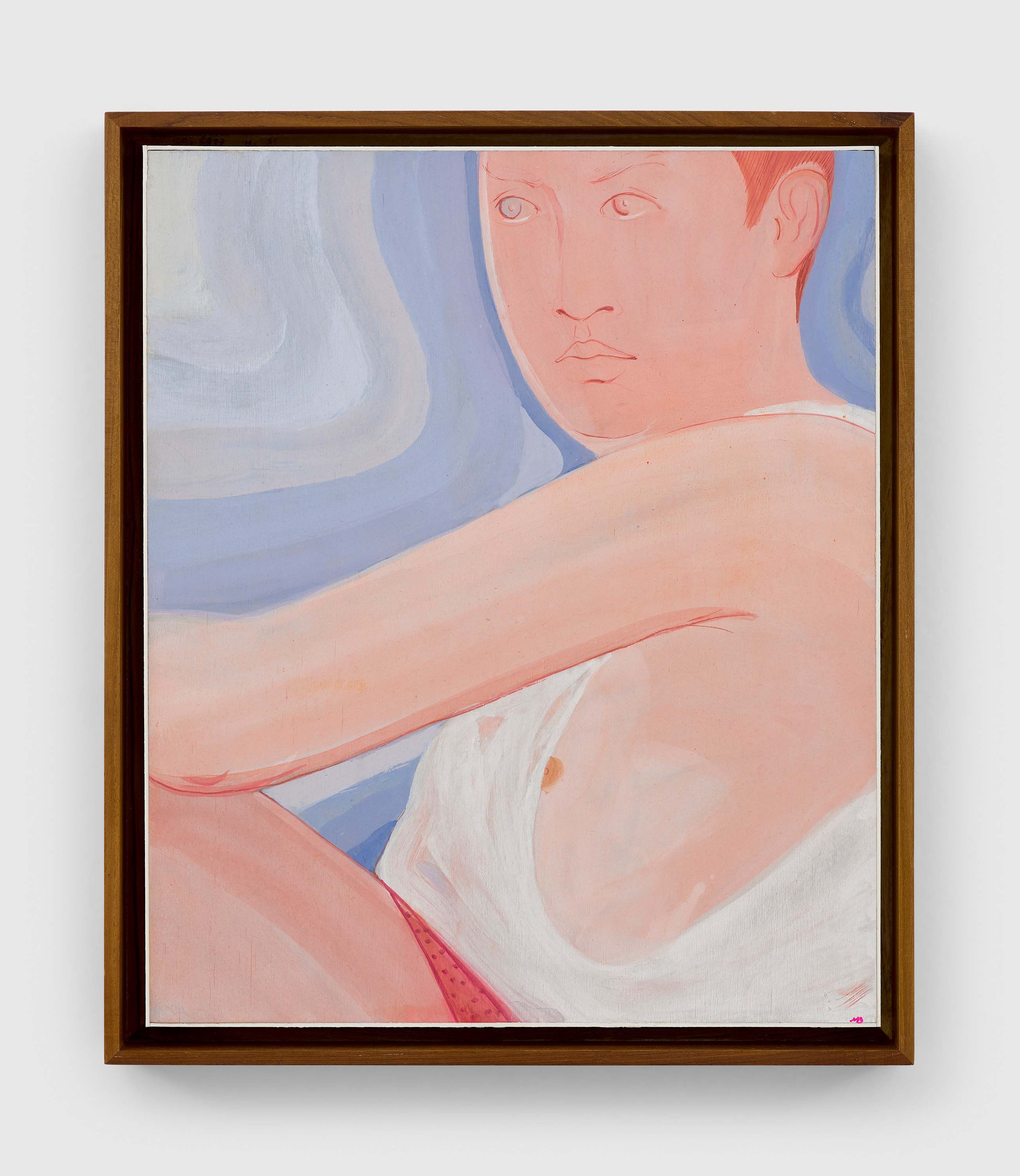 A casein on board painting by Mahesh Baliga, titled Figure II, dated 2022.