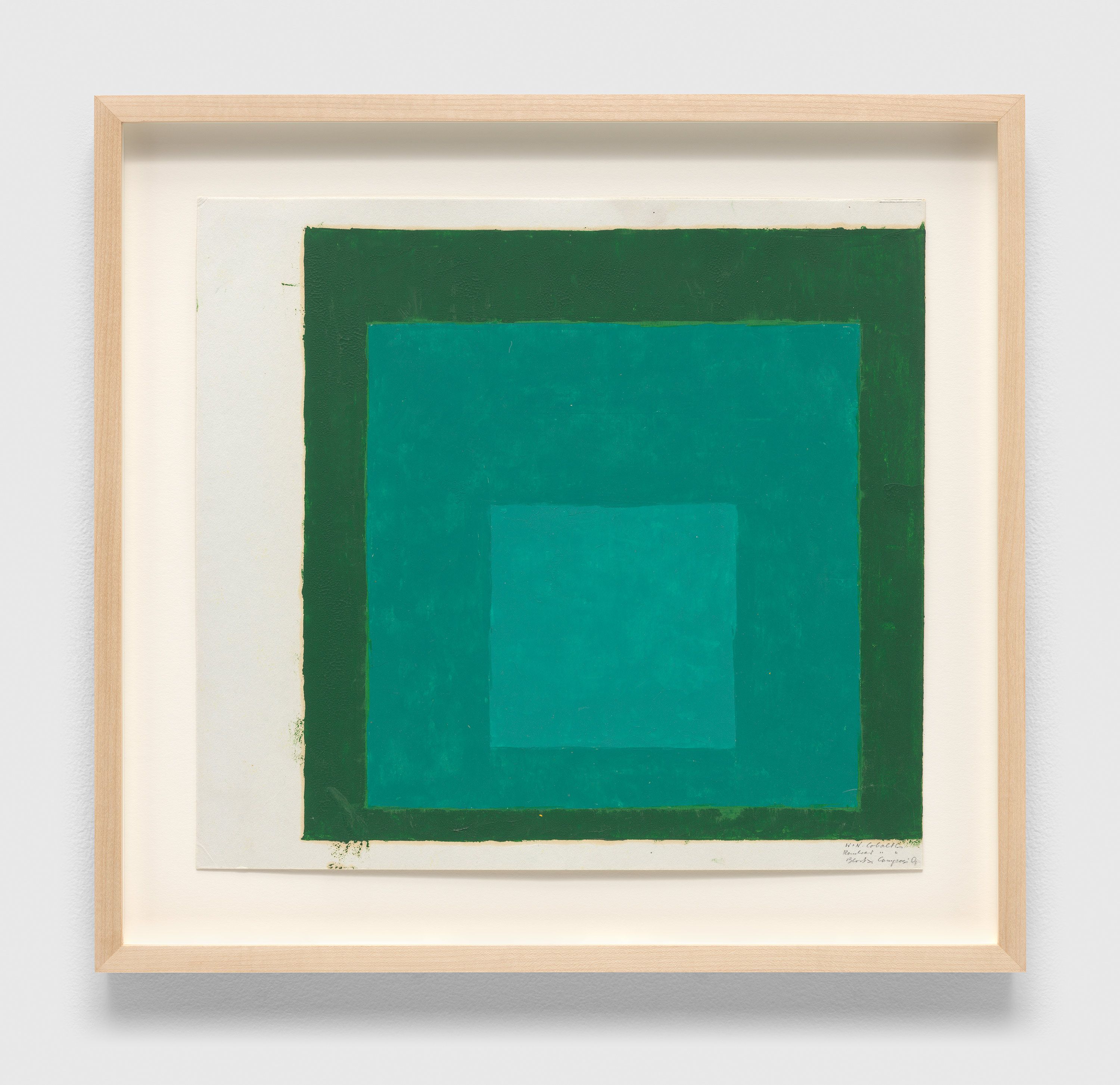 A painting by Josef Albers, titled Color study for a Homage to the Square, n.d.